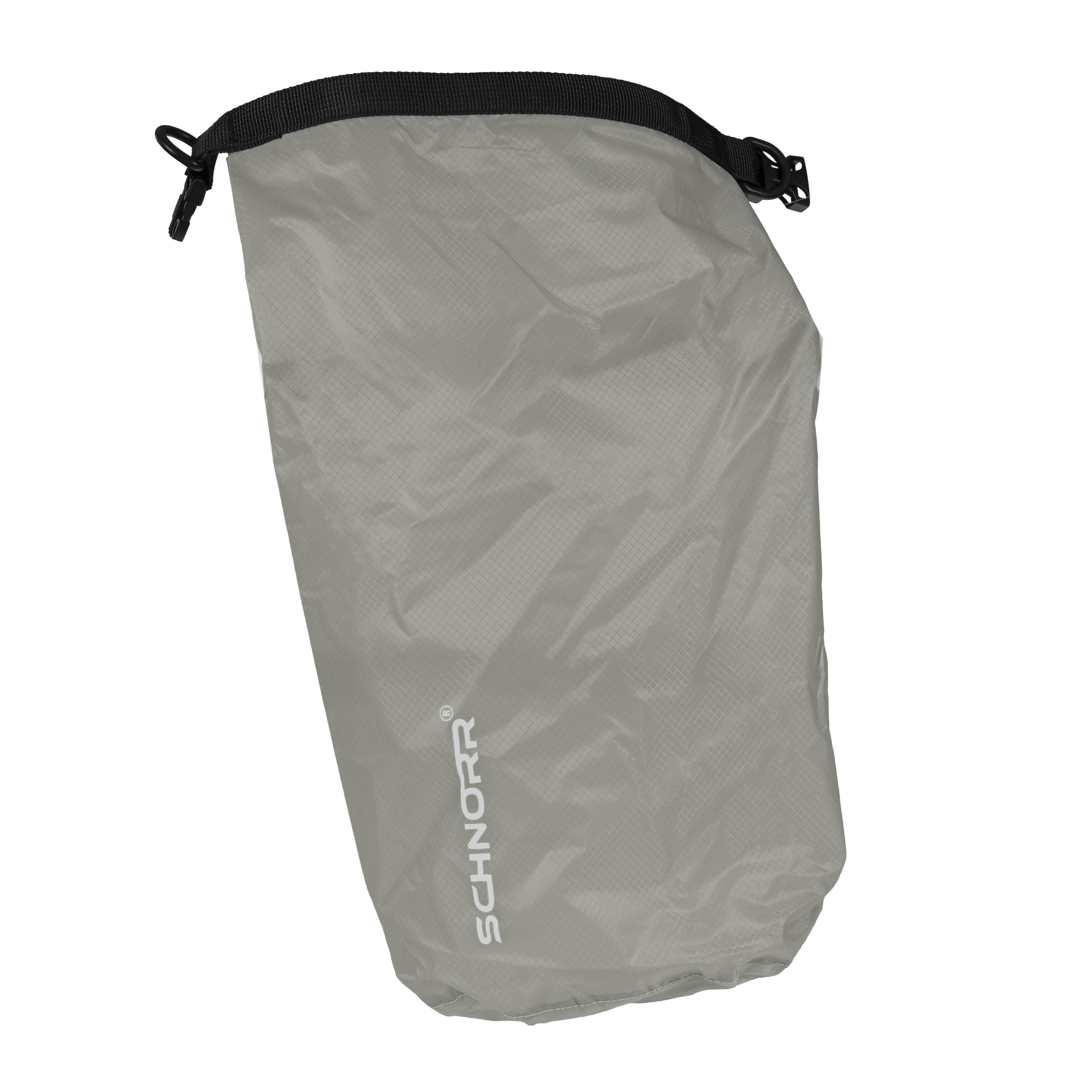 SCHNORR Rucksack Drybag 5L Grau ultraleicht 45g, wasserdichter Packbeutel 20D Nylon – Bild 5 von 5
