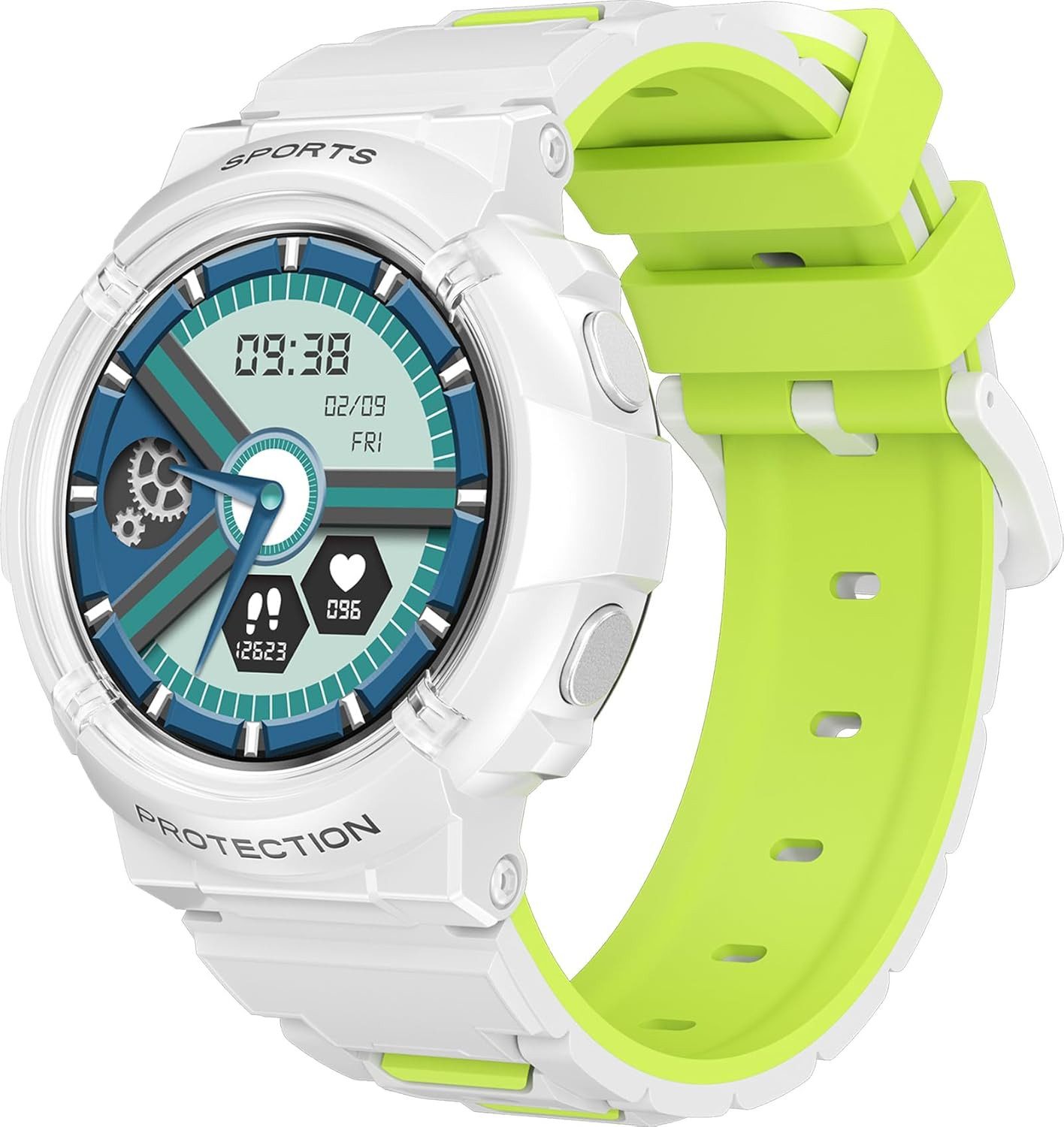 findtime FSHTWY19White Smartwatch (2,5 cm, sim-karte), Kinder Smartwatch mit Runddisplay für Gesundheit Bewegung