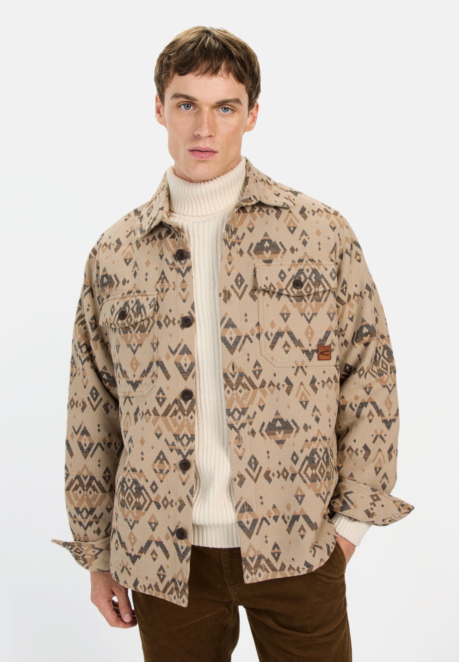 Hemdjacke mit Jacquard-Muster