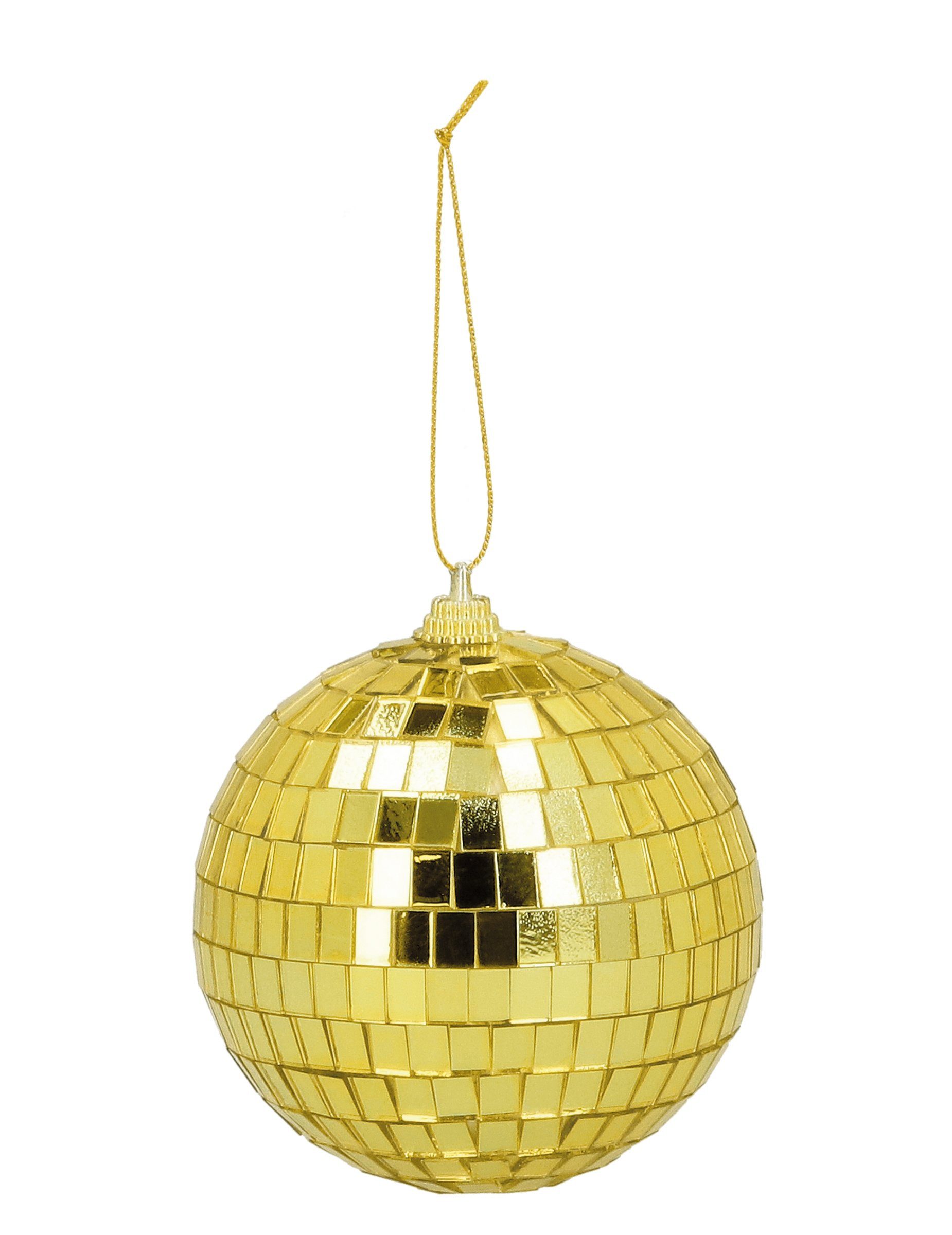 Kostüm 6 Discokugeln Gold 8 cm