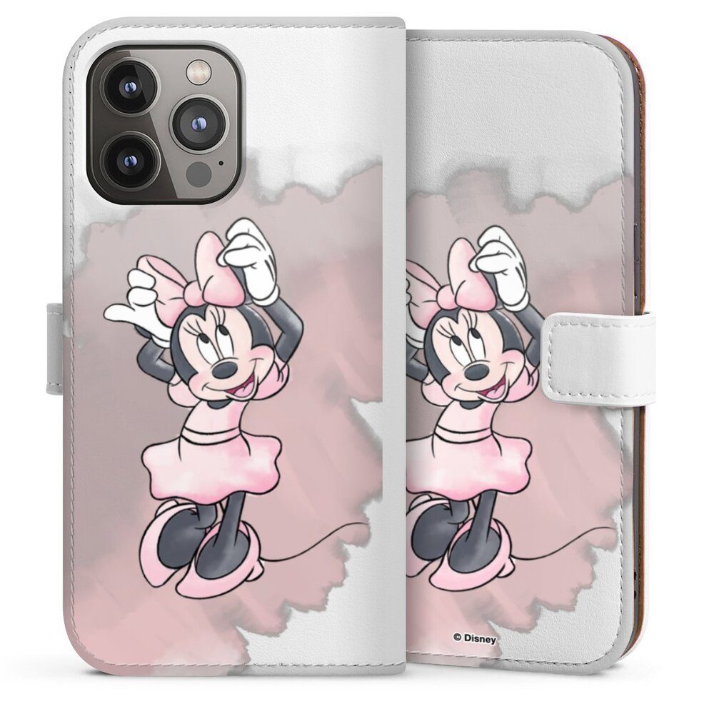 DeinDesign Handyhülle Mickey & Minnie Mouse Disney Motiv ohne Hintergrund, Apple iPhone 14 Pro Max Hülle Handy Flip Case Wallet Cover