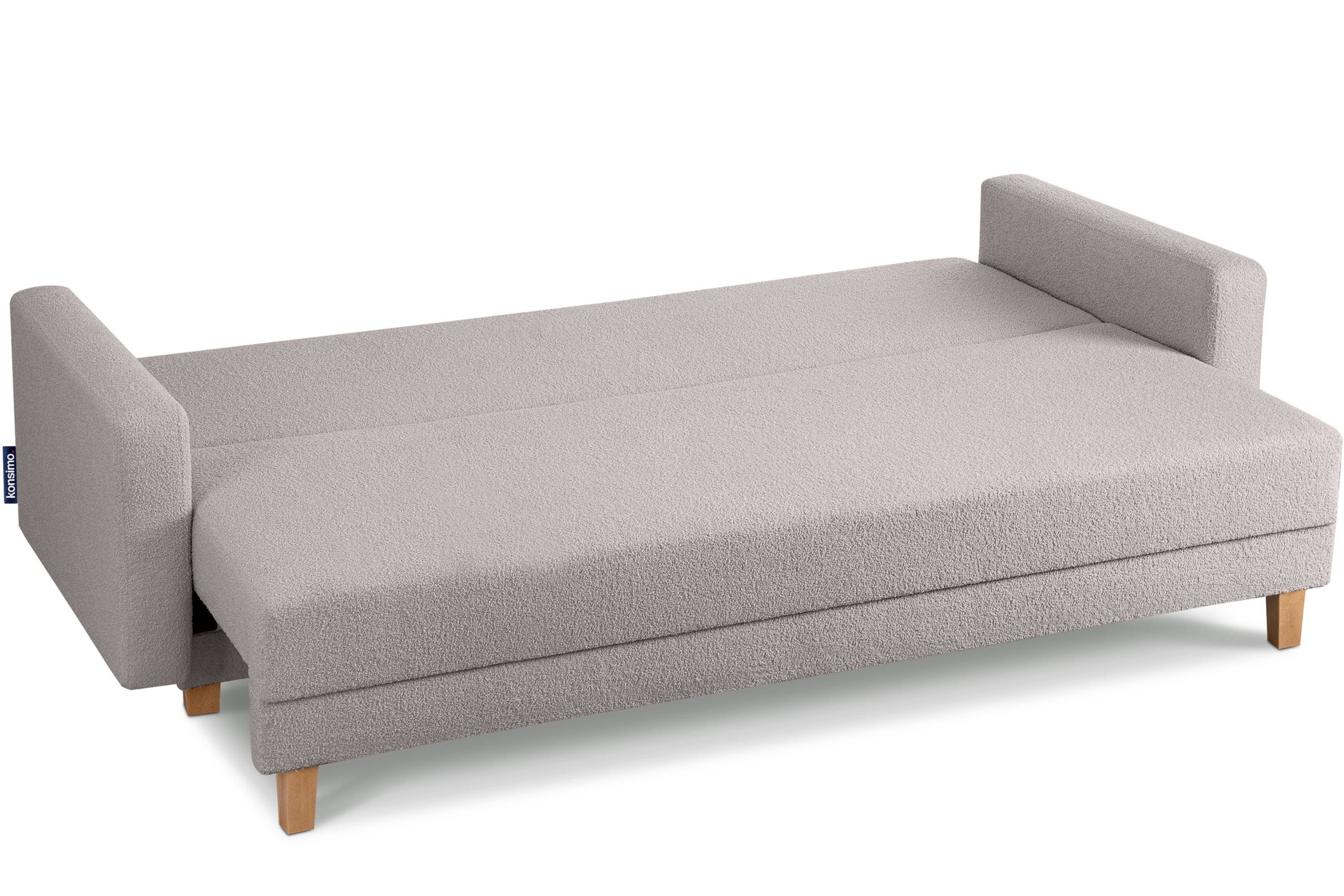 ERISO Sofa ausziehbare Liegfläche cm 3-Personen, Konsimo Schlafsofa 196x150