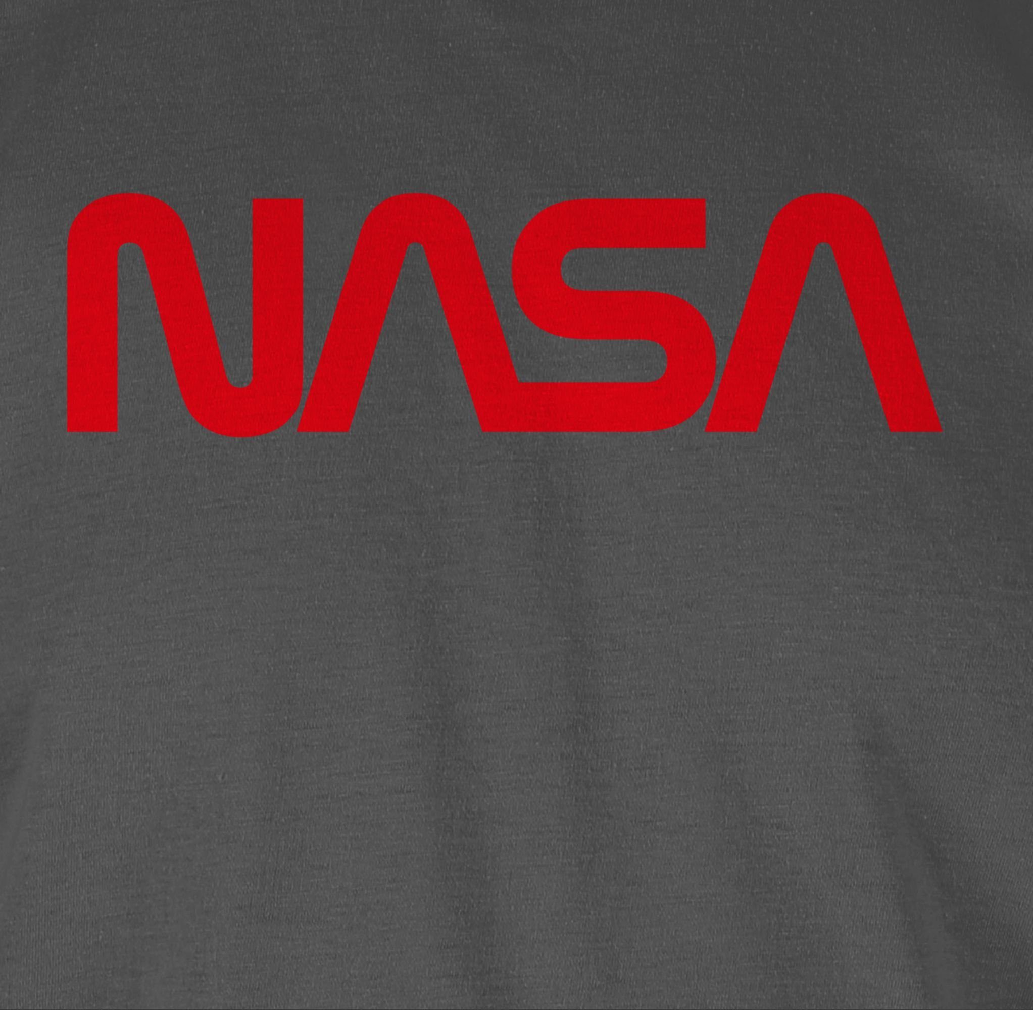 Raumfahrt Geschenke Rundhalsshirt 2 Weltraum Mondlandung Nerd Shirtracer - Astronaut Nasa Dunkelgrau