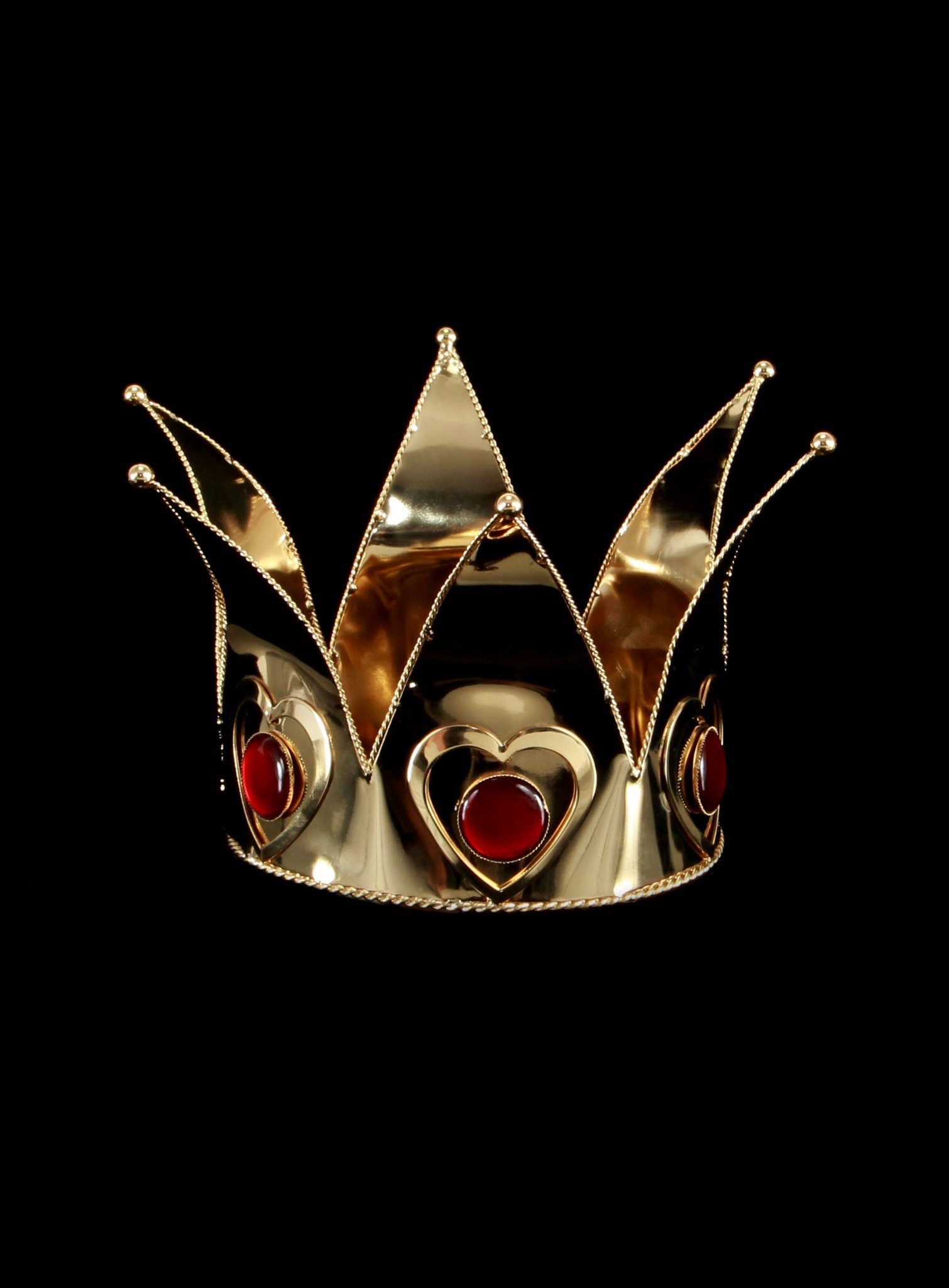 Elope Kostüm Herzkrone golden, Eleganter Kopfschmuck für die Märchen-, Fantasy- und LARP-Welt