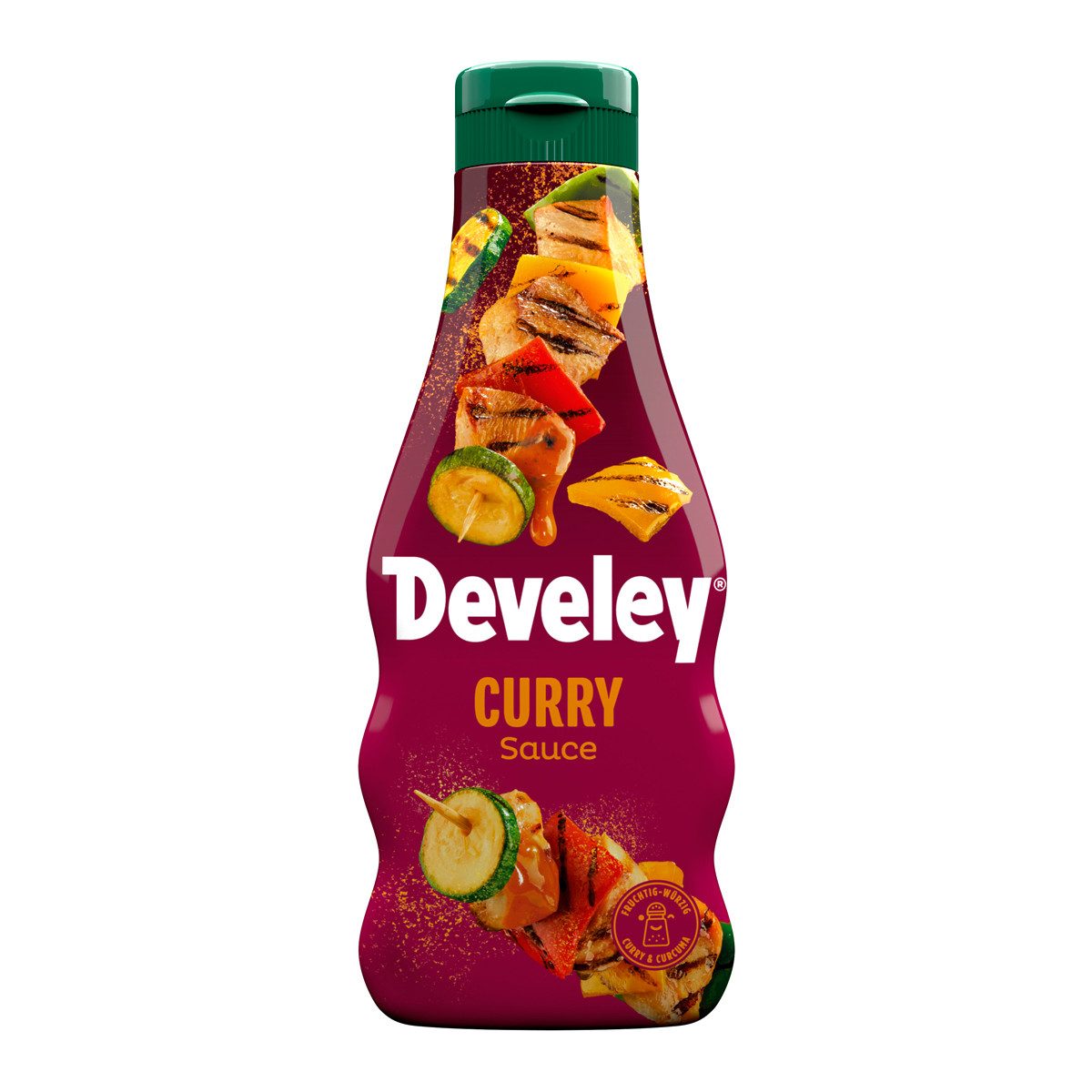 Develey Saucen, Develey Curry Sauce wuerzig fruchtig scharf ideal zum Dippen 250ml