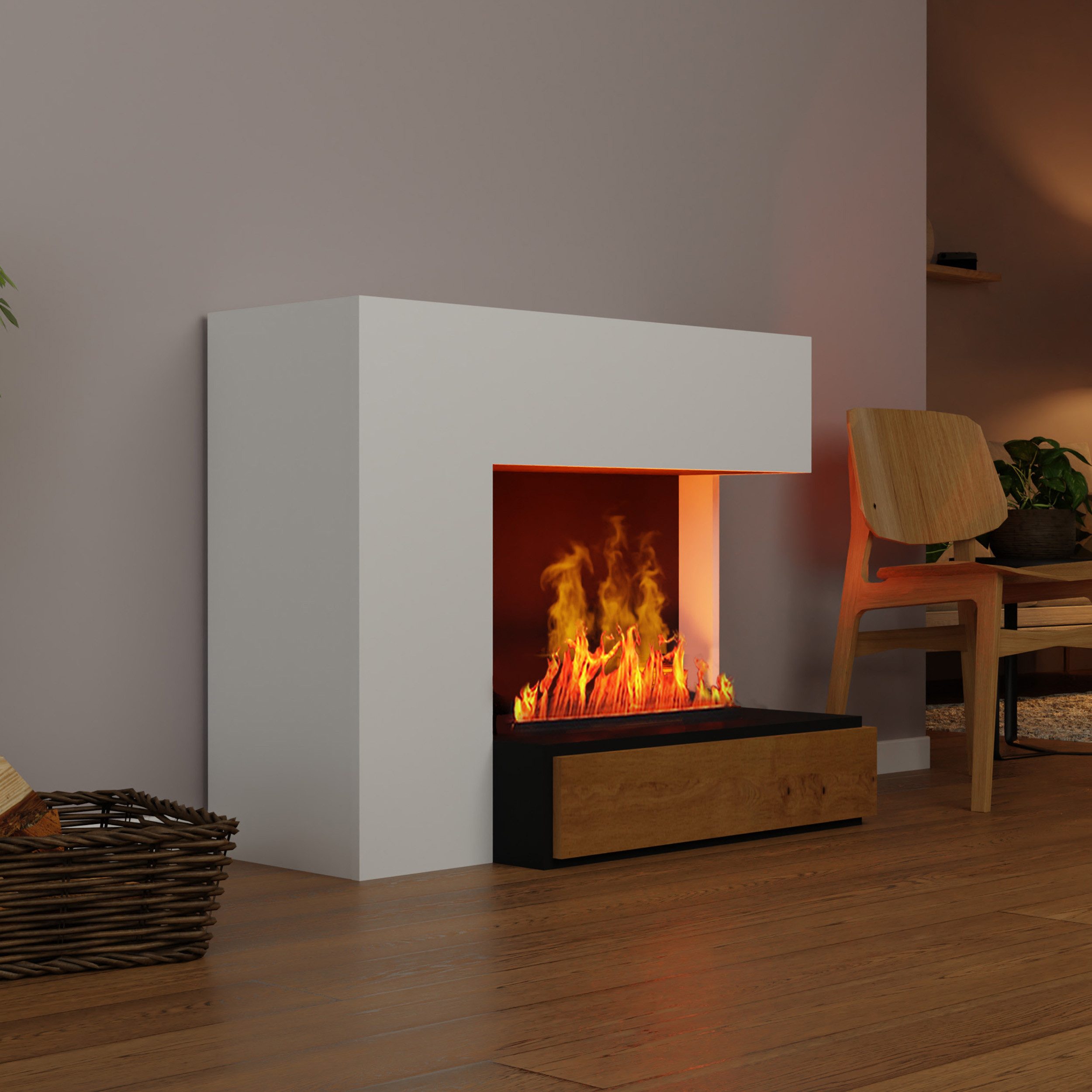GLOW FIRE Elektrokamin Planck Wasserdampf Kamin, günstig online kaufen