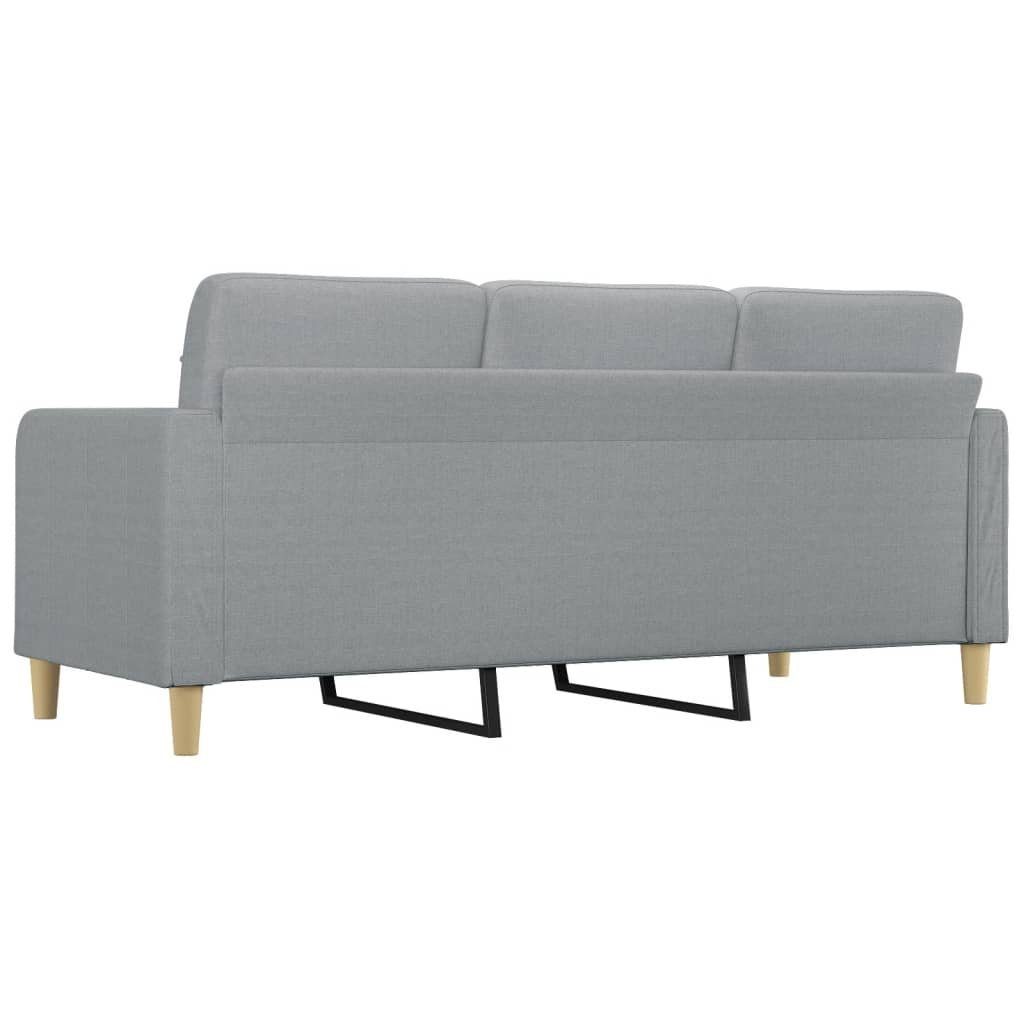 Hellgrau cm vidaXL Stoff 3-Sitzer-Sofa Sofa 180