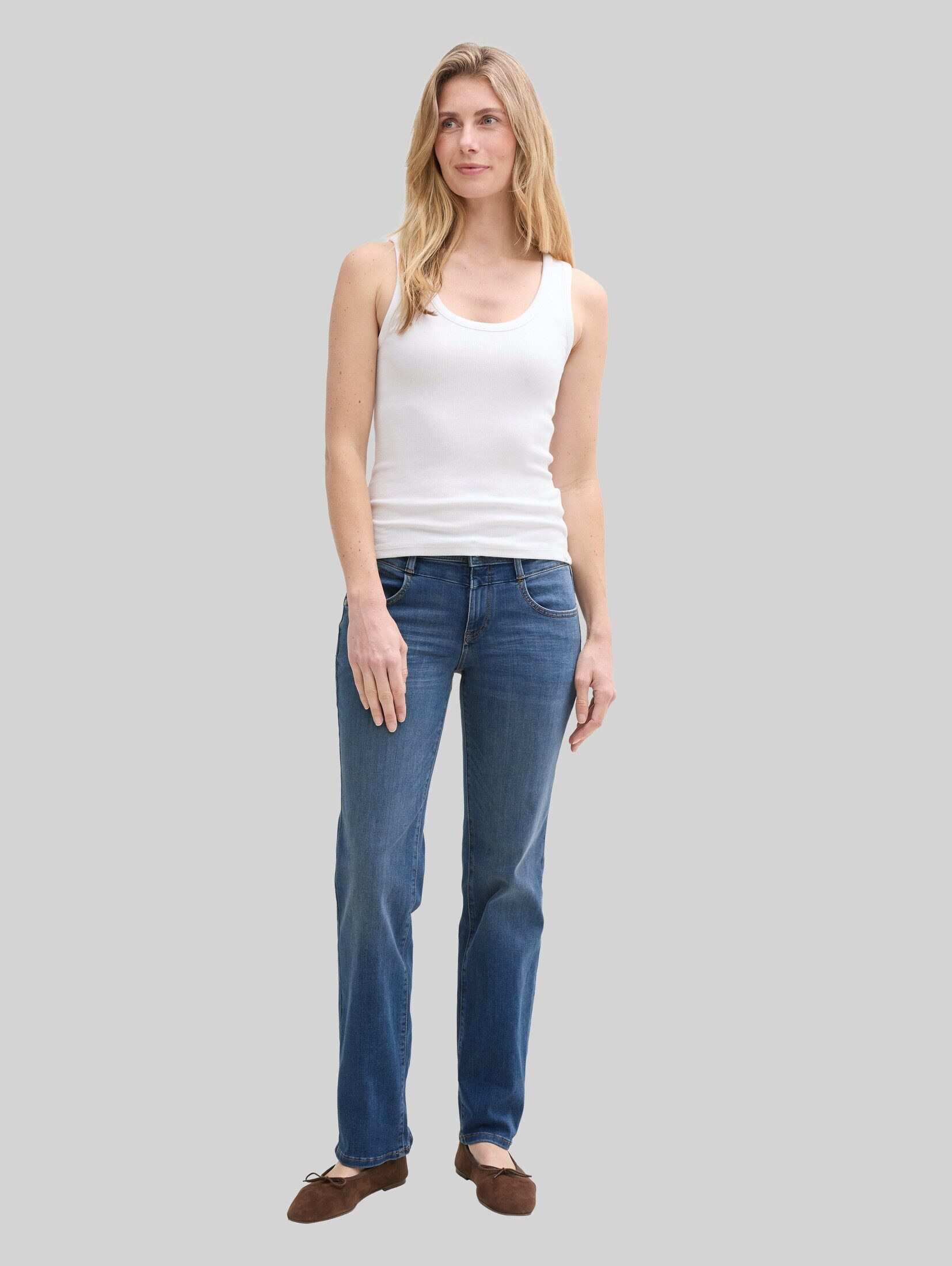 TOM TAILOR Straight-Jeans Jeanshosen TTALEXA STRAIGHT Jeans – Bild 2 von 5