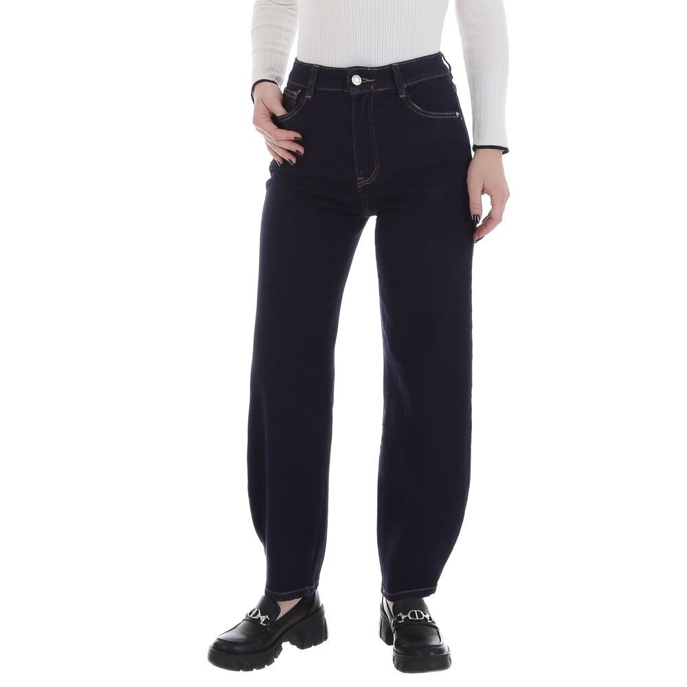Ital-Design Stretch-Jeans Modische Джинсы für jeden Anlass - höchste Ansprüche erfüllen (89231321) Stretch High Waist Джинсы in Dunkelblau