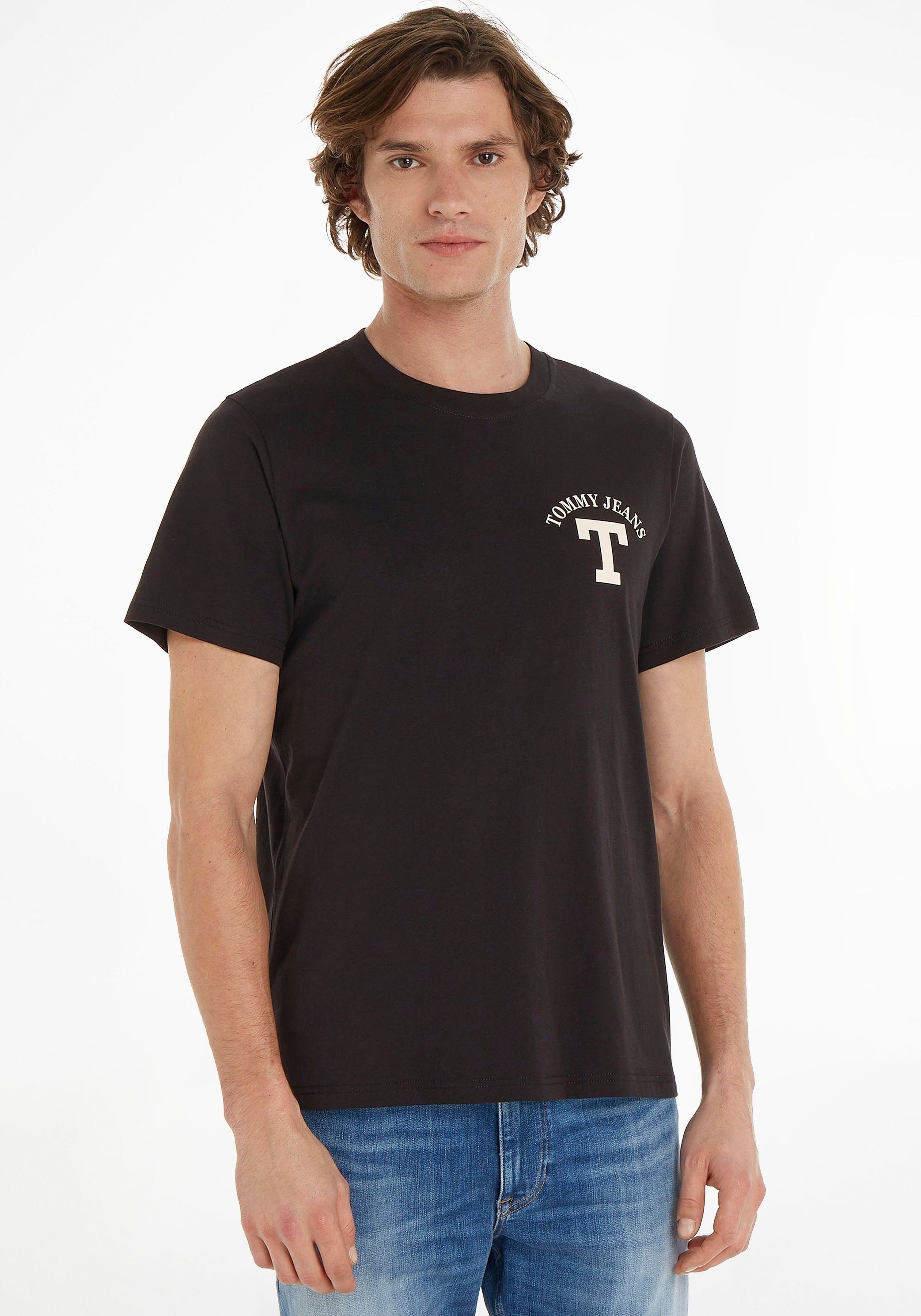 Tommy Jeans T-Shirt TJM REG CURVED LETTERMAN TEE Black | T-Shirts