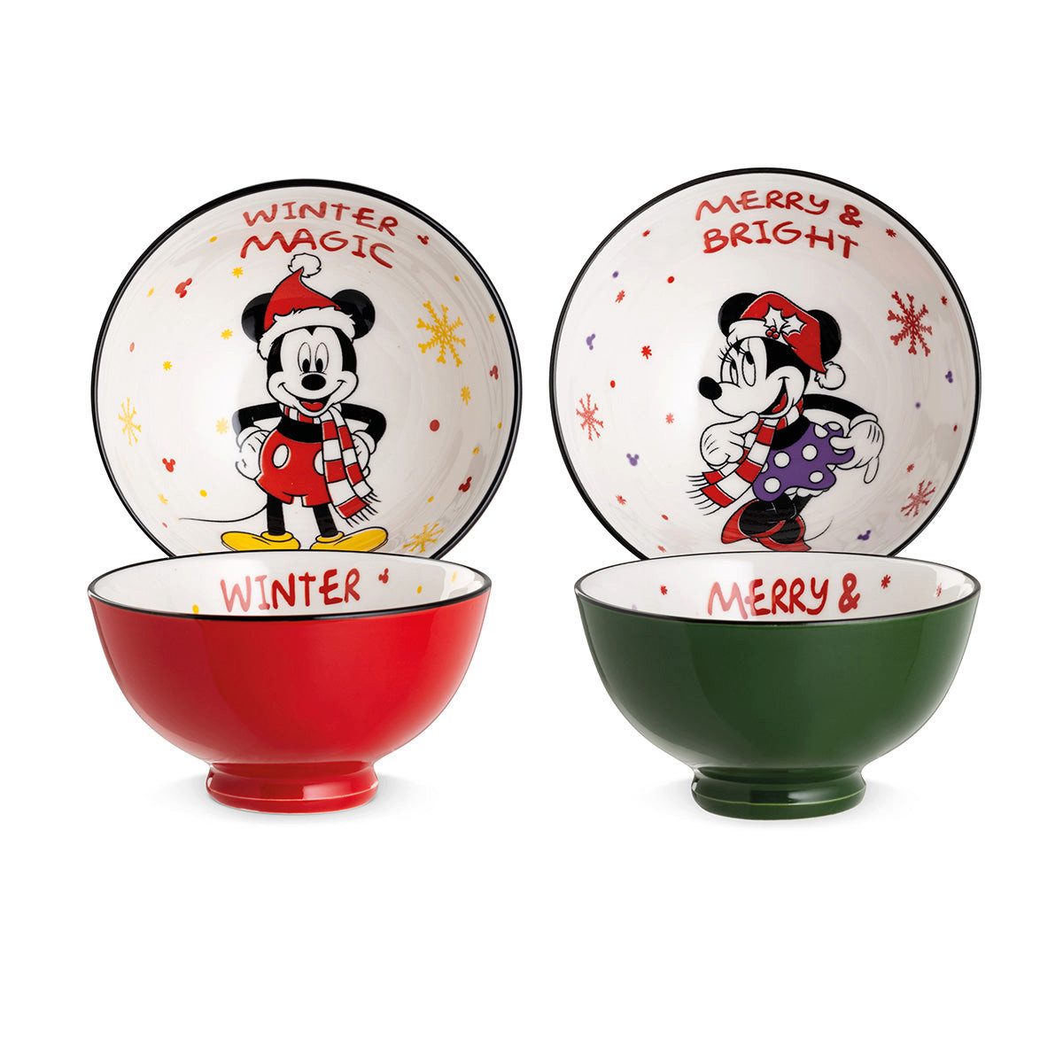 GILDE Schale Disney Schalen 2er Set Mickey & Minnie „Winter Magic“ von Gilde