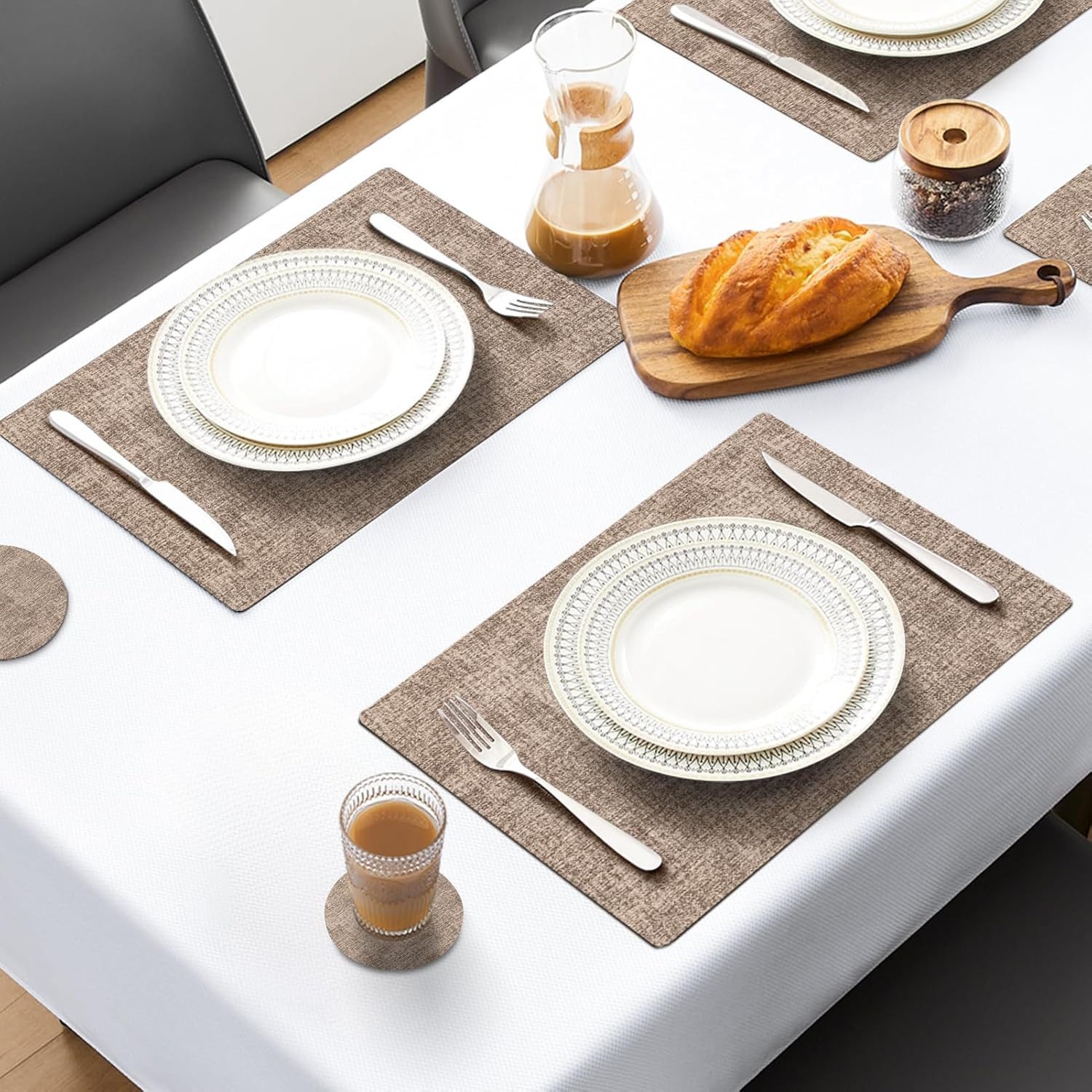 Coonoor Platzset 6er Set Wasserdichte Tischset mit Untersetzer,43x30 cm, (A günstig online kaufen