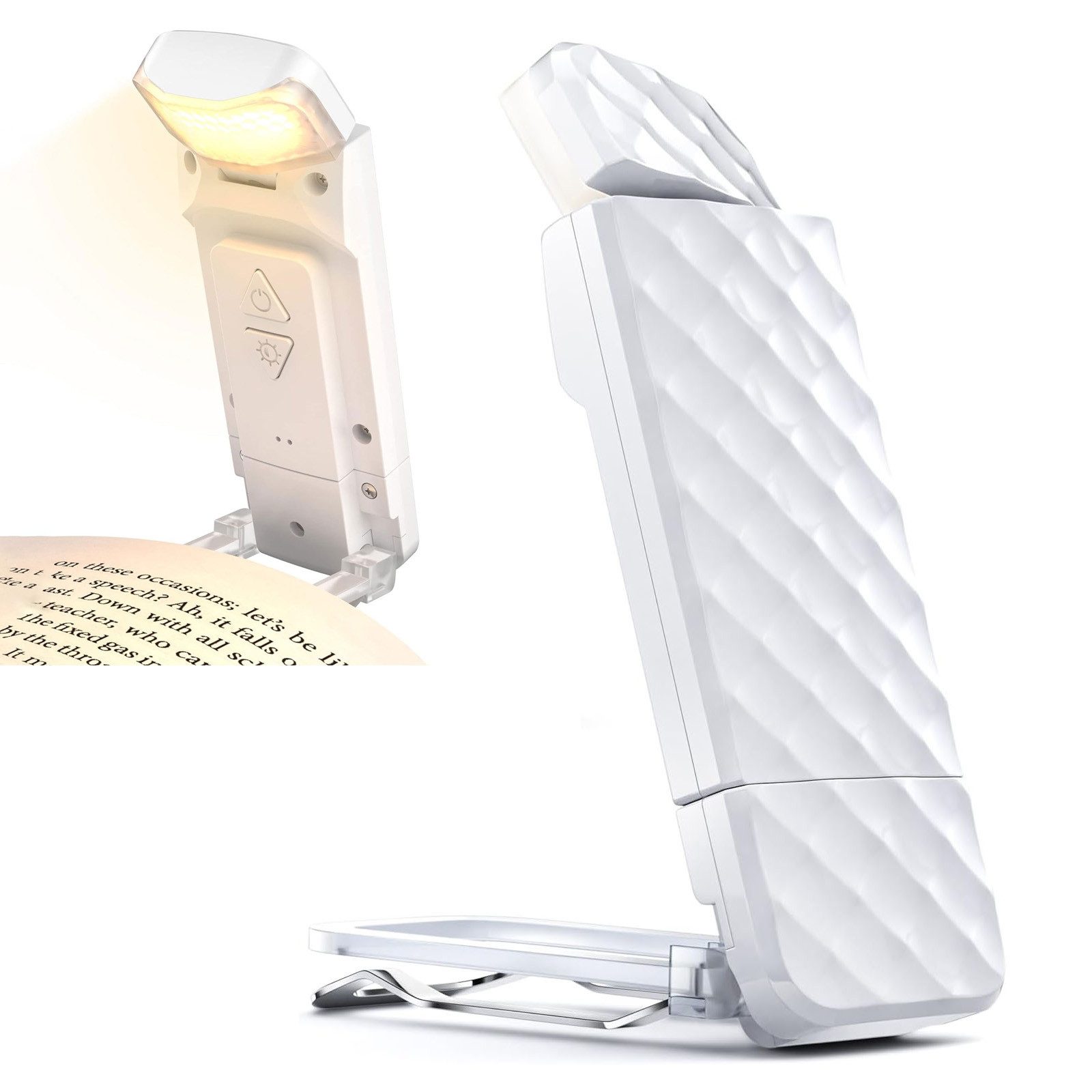 REDOM LED Leselampe Klemmlampe dimmbare Buchlampe USB wiederaufladbare Leselampe, mit Flexiblem Arm, LED fest integriert, 3 Lichtfarben, Clip-Lampe für Bücher 5 Helligkeitsstufen