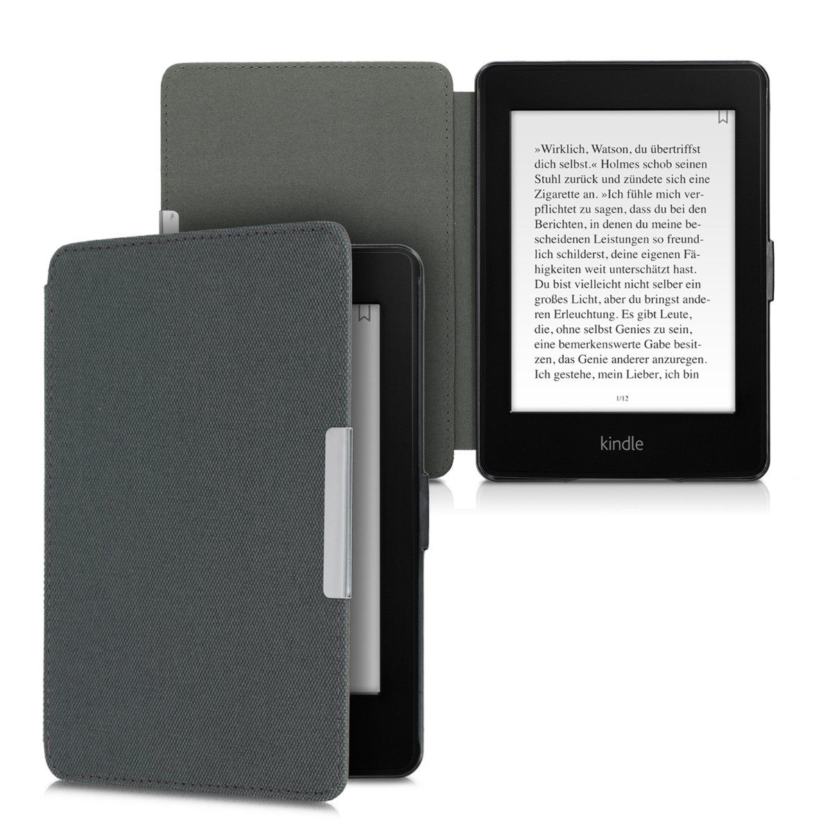 kwmobile E-Reader-Hülle Hülle für Amazon Kindle Paperwhite, Nylon eReader Schutzhülle Cover Case (für Modelle bis 2017)