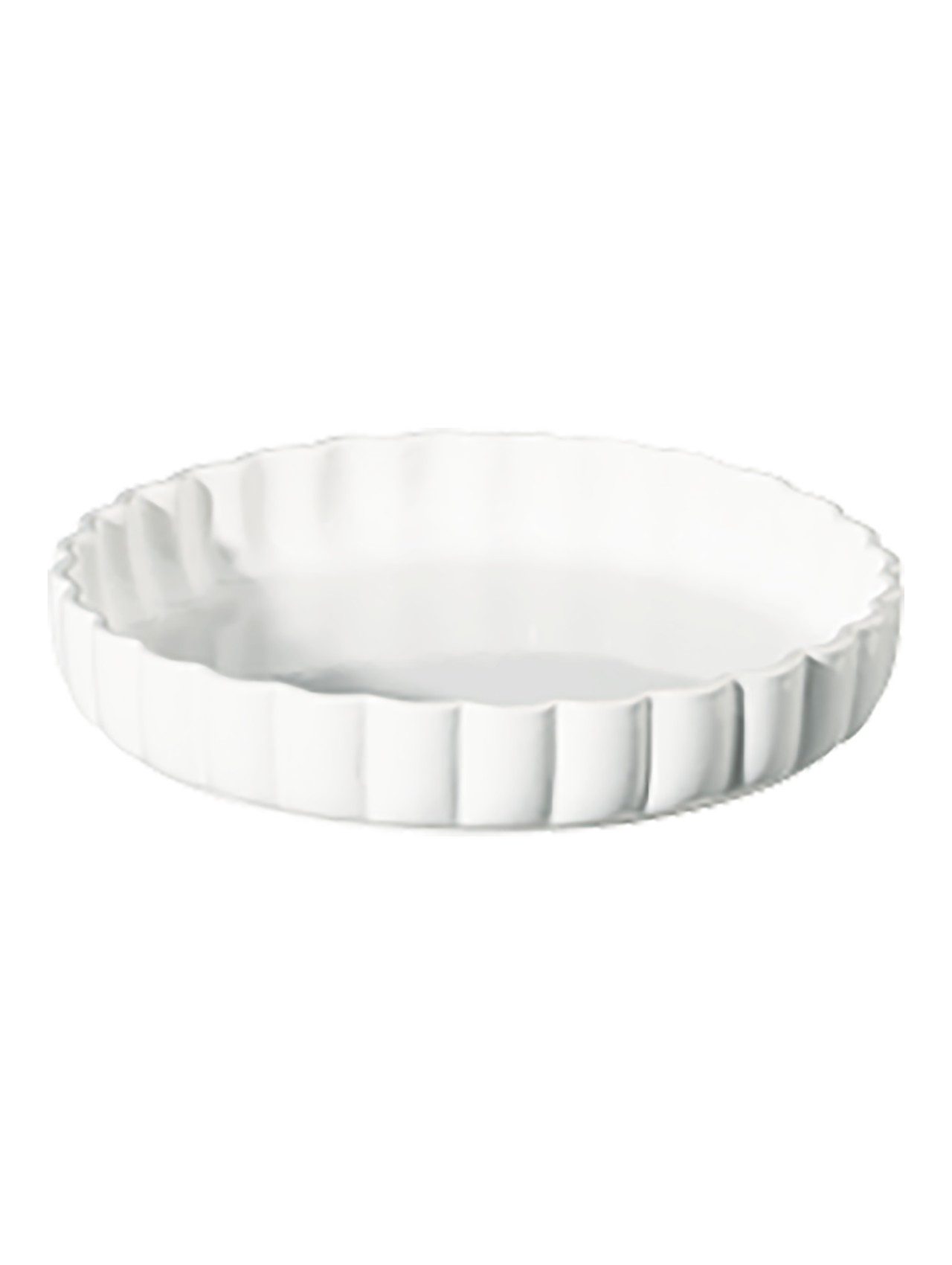 ASA SELECTION Obstkuchenform Tarteform Grande aus Steingut weiß 28 cm, gewellter Rand