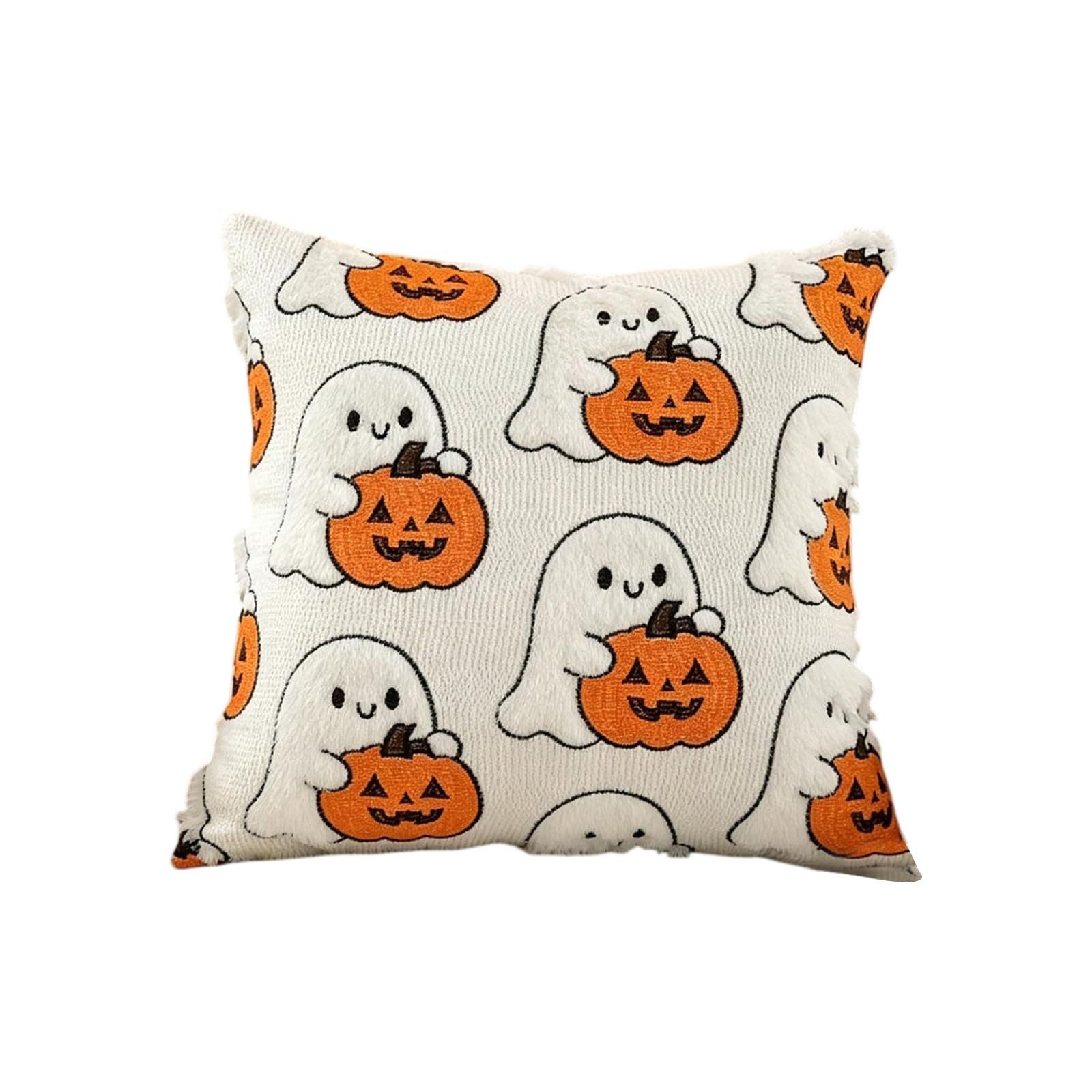 Bomiclss Kissenbezug Herbst Kissenhülle 45x45 cm, Geist Kürbis Dekorative Herbstkissen, (1 Stück), für Sofa Bettwäsche Halloween Thanksgiving Herbst Dekor
