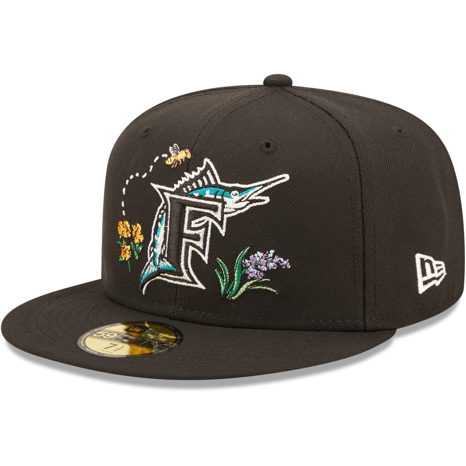 New Era Fitted Cap 59Fifty WATER FLORAL Miami Marlins