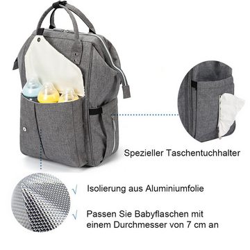 Aoucheni Wickelrucksack Wickeltasche Rucksack Großer Wickelrucksack mit Multifunktions