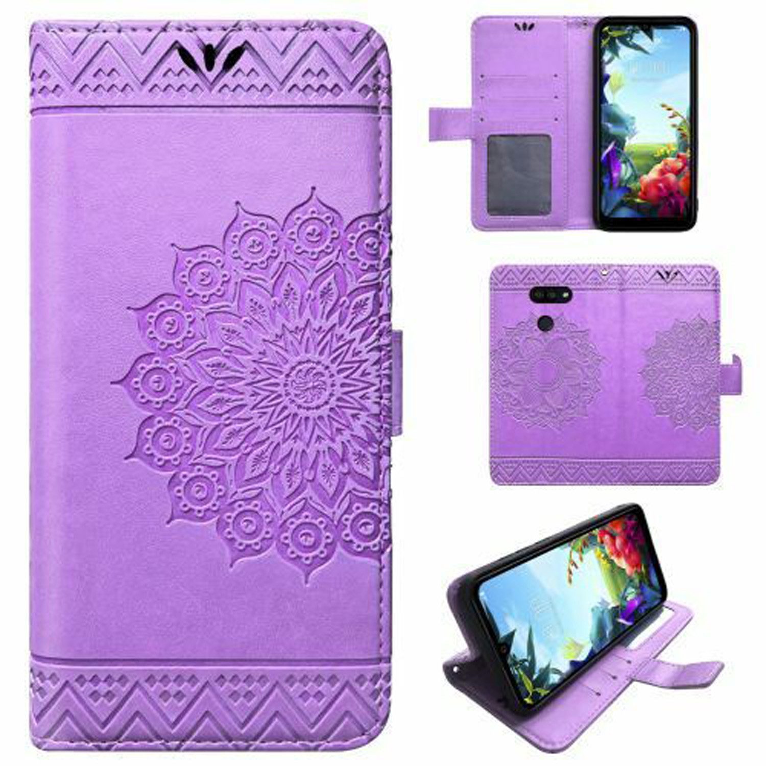 betterfon Handyhülle Handytasche für LG K40S Klapphülle Flip Case Schwarz, Wallet Case mit Kartenfächern Magnetverschluss und weicher Innenhülle