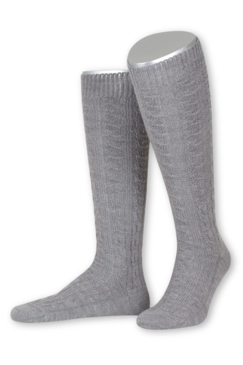 Lusana Trachtensocken Trachten Kniestrümpfe - L340