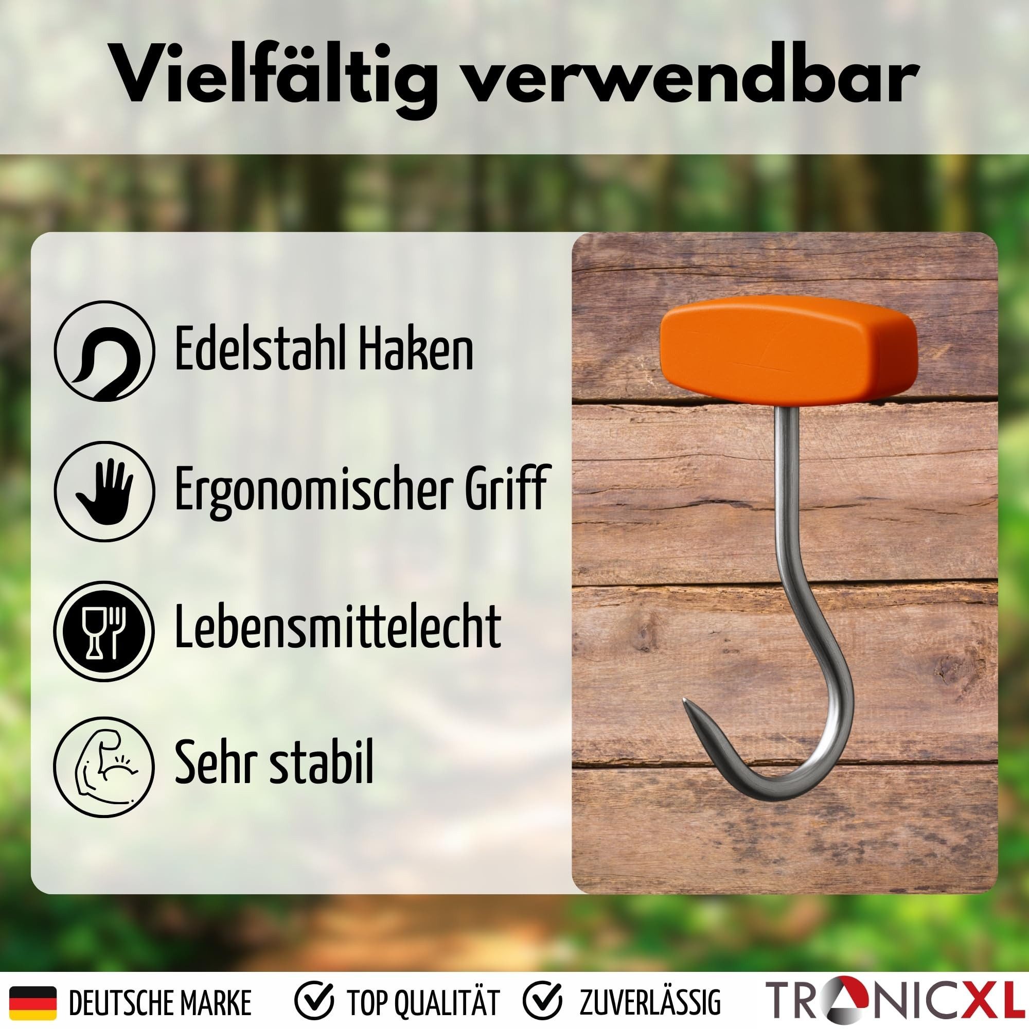 TronicXL Stammheber 2X Forsthaken Hebehaken Packhaken Lasthaken Wendehaken Handhebehaken, 2-tlg.]