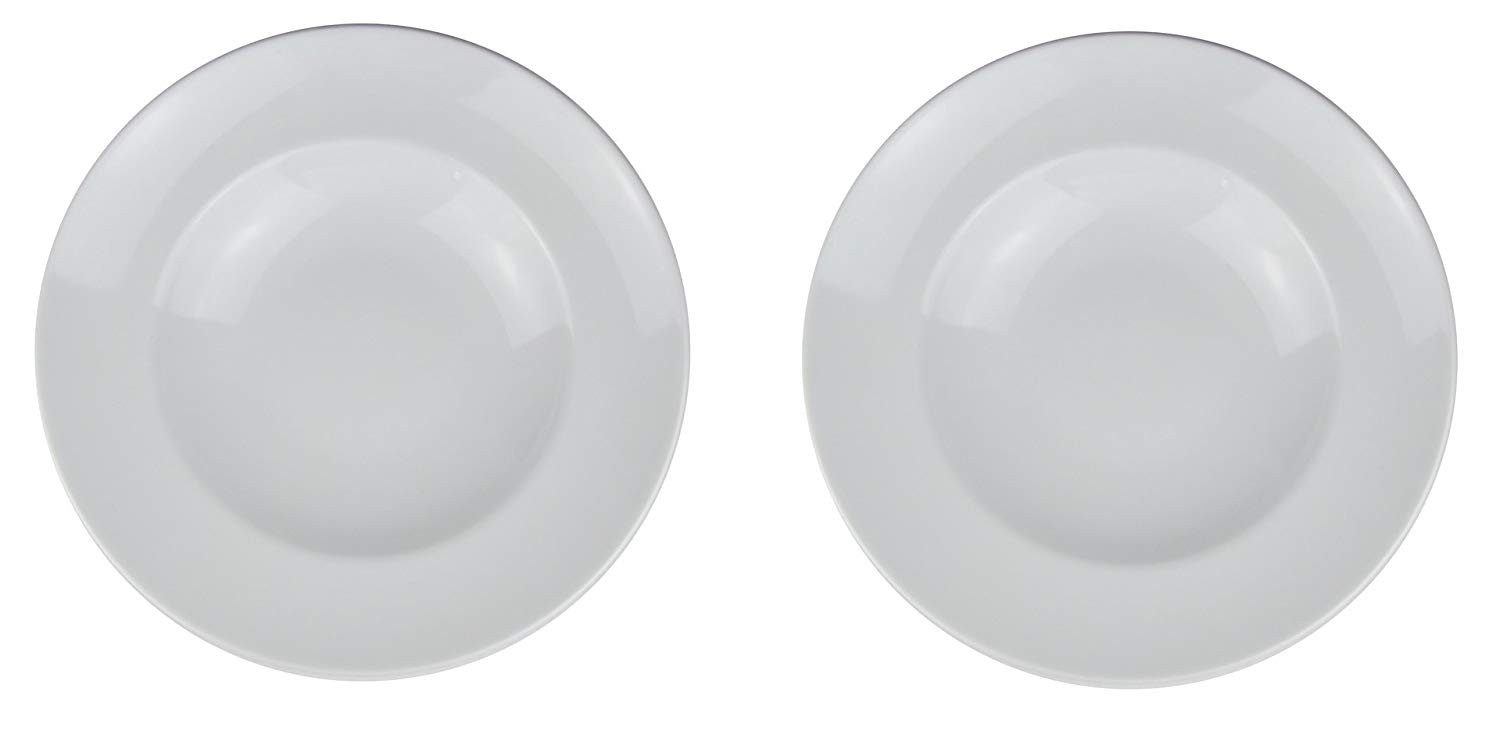 Retsch Arzberg Pastateller Porzellan weiß Ø 30cm inkl. Pastalöffel Set, (2 St), Premium Porzellan, "Made in Europe"