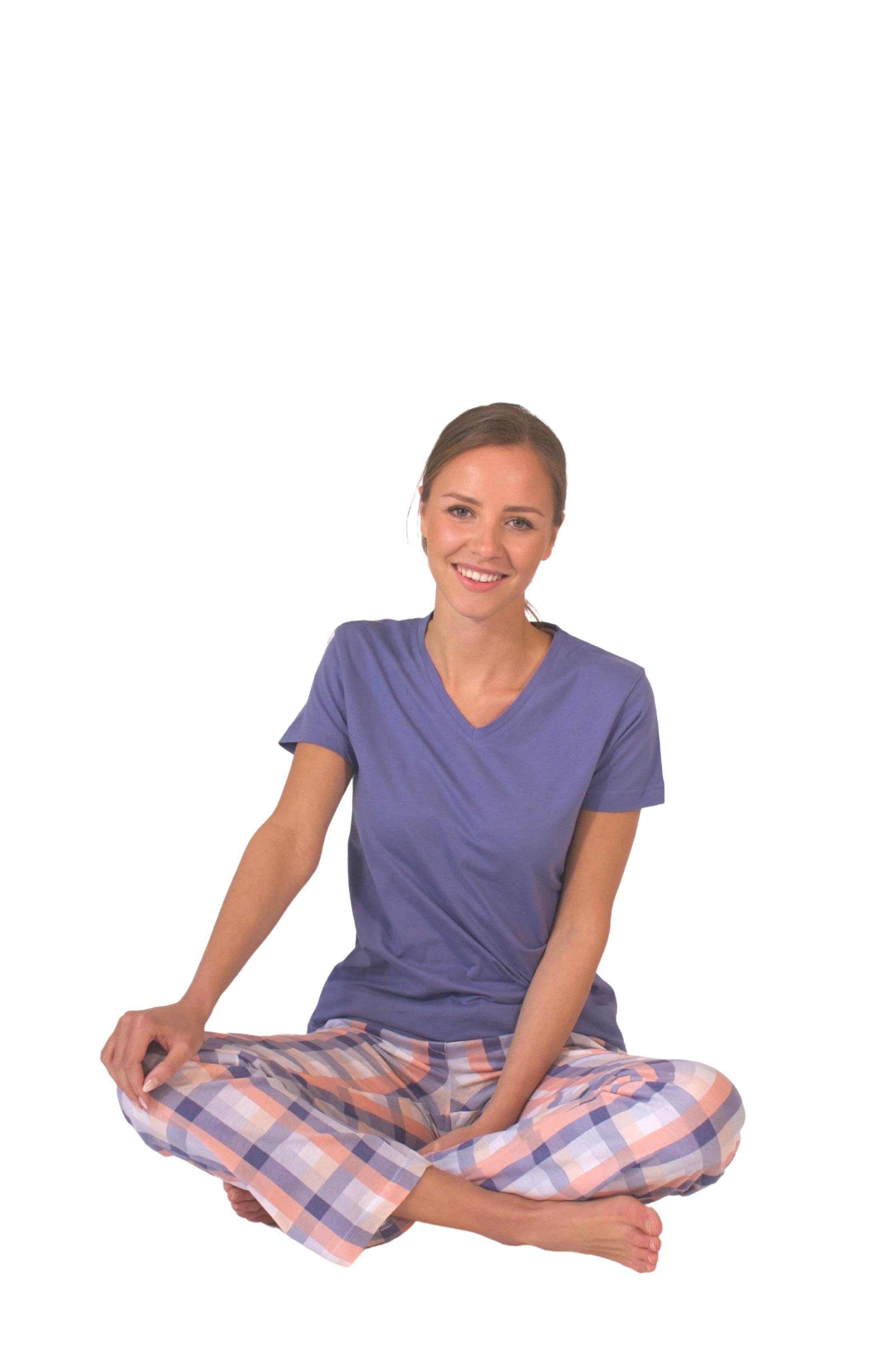 Consult-Tex Pyjama Damen Pyjama Schlafanzug SUN9 (Spar-Set) Lange Hose