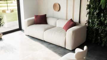 Newroom Sofa Cosy, cord - Wellenfedern und Schaumkern - beige / creme