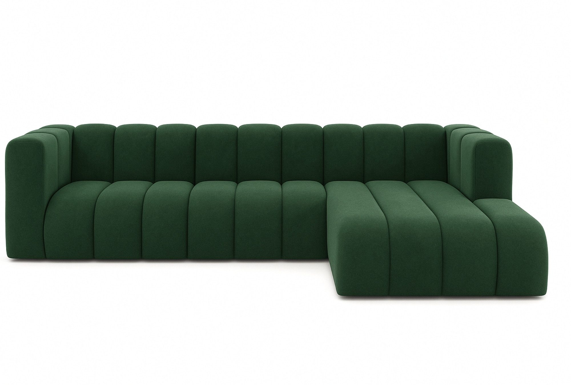 Kaiser Möbel Ecksofa Moderne aus Veloursstoff Salvador Grand L 318 cm, Ecksofa, Tiefe Sitzflächen,Premium-Velours Salvador,Design Soft-Cube