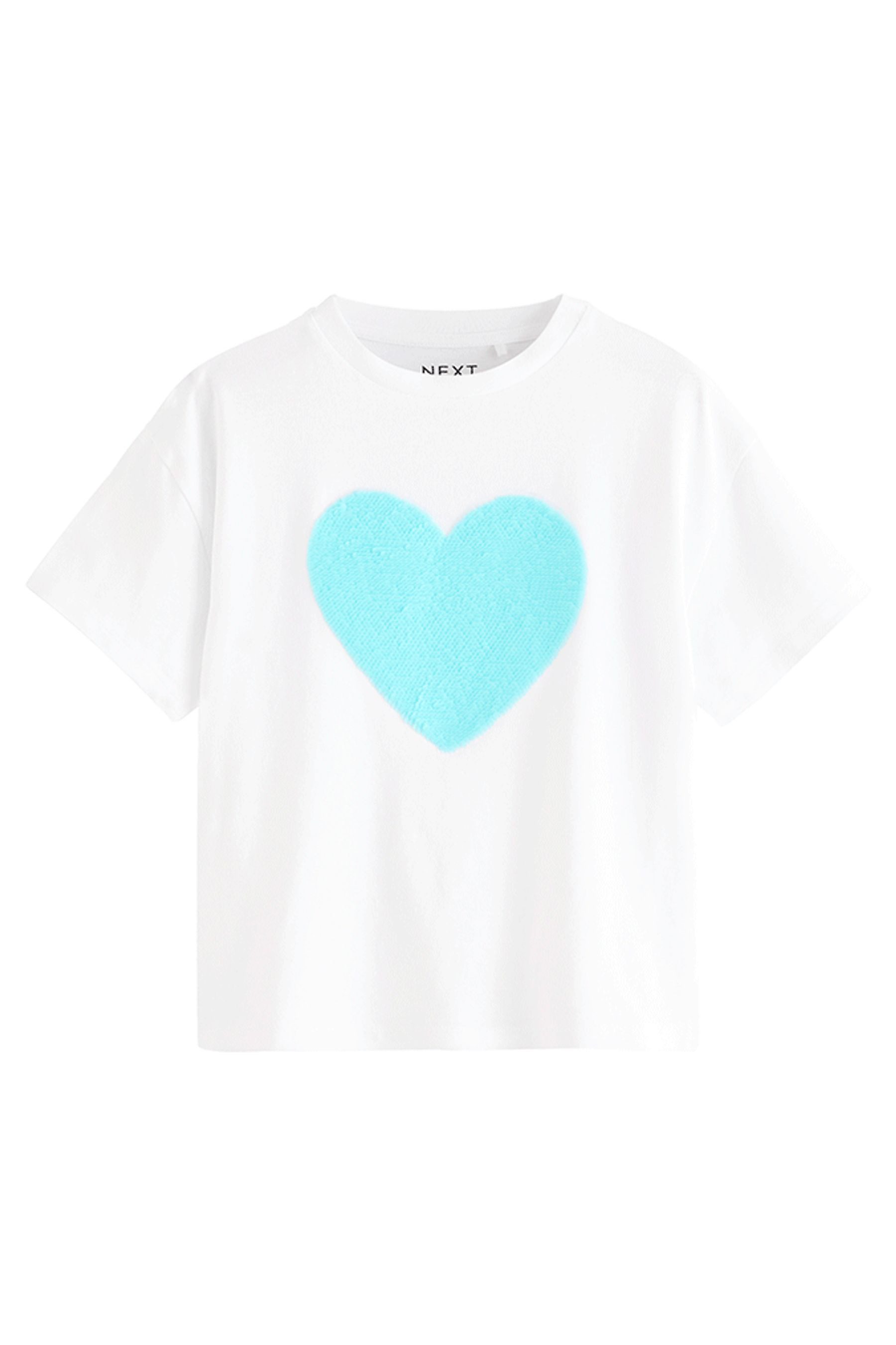 Next Paillettenshirt T-Shirt mit Herzprint und günstig online kaufen