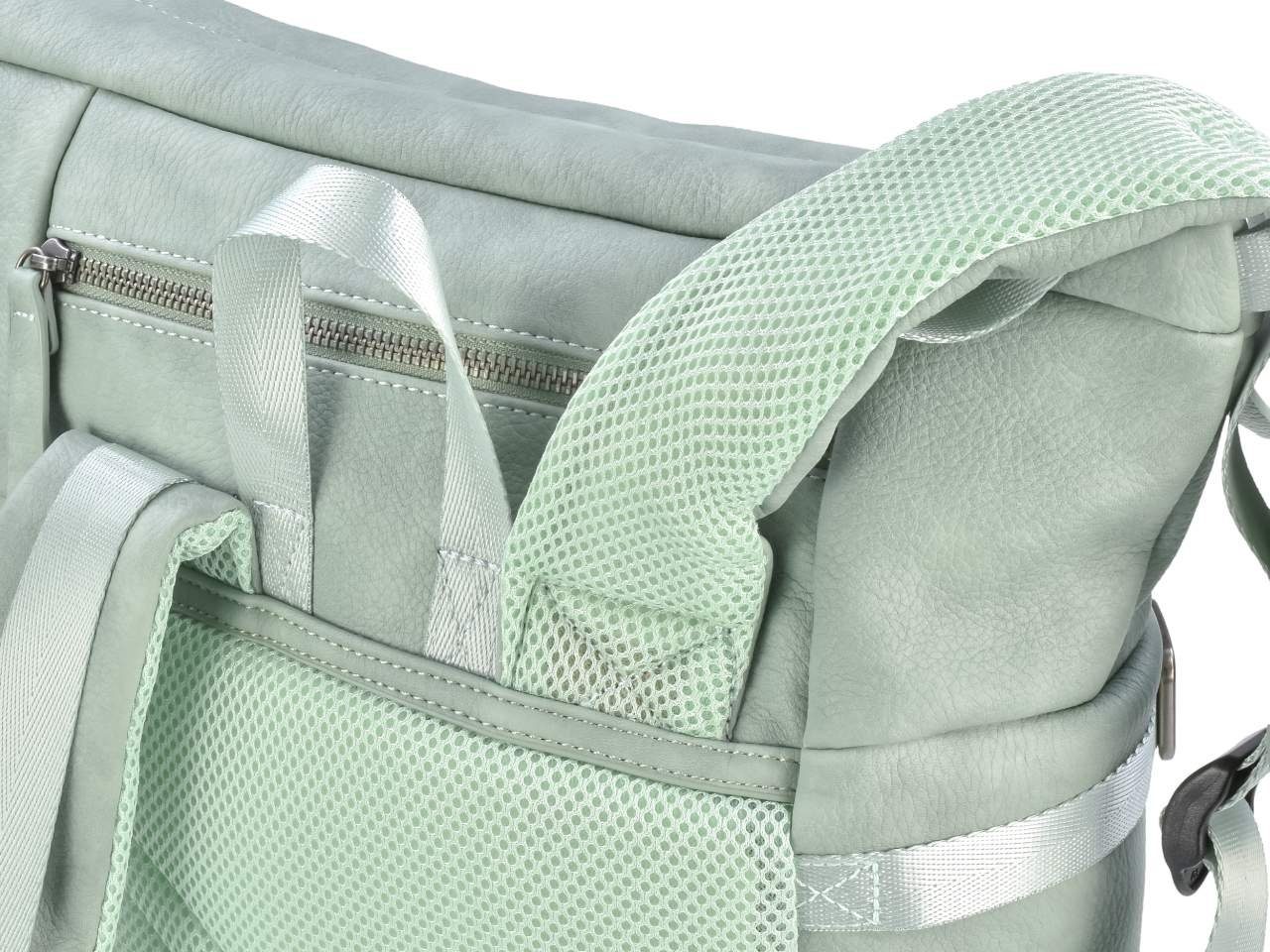 Mad'l FANNY 36x43cm mit Greenburry Daypack Notebookfach, Freizeitrucksack mint Dasch, Damenrucksack Tagesrucksack,