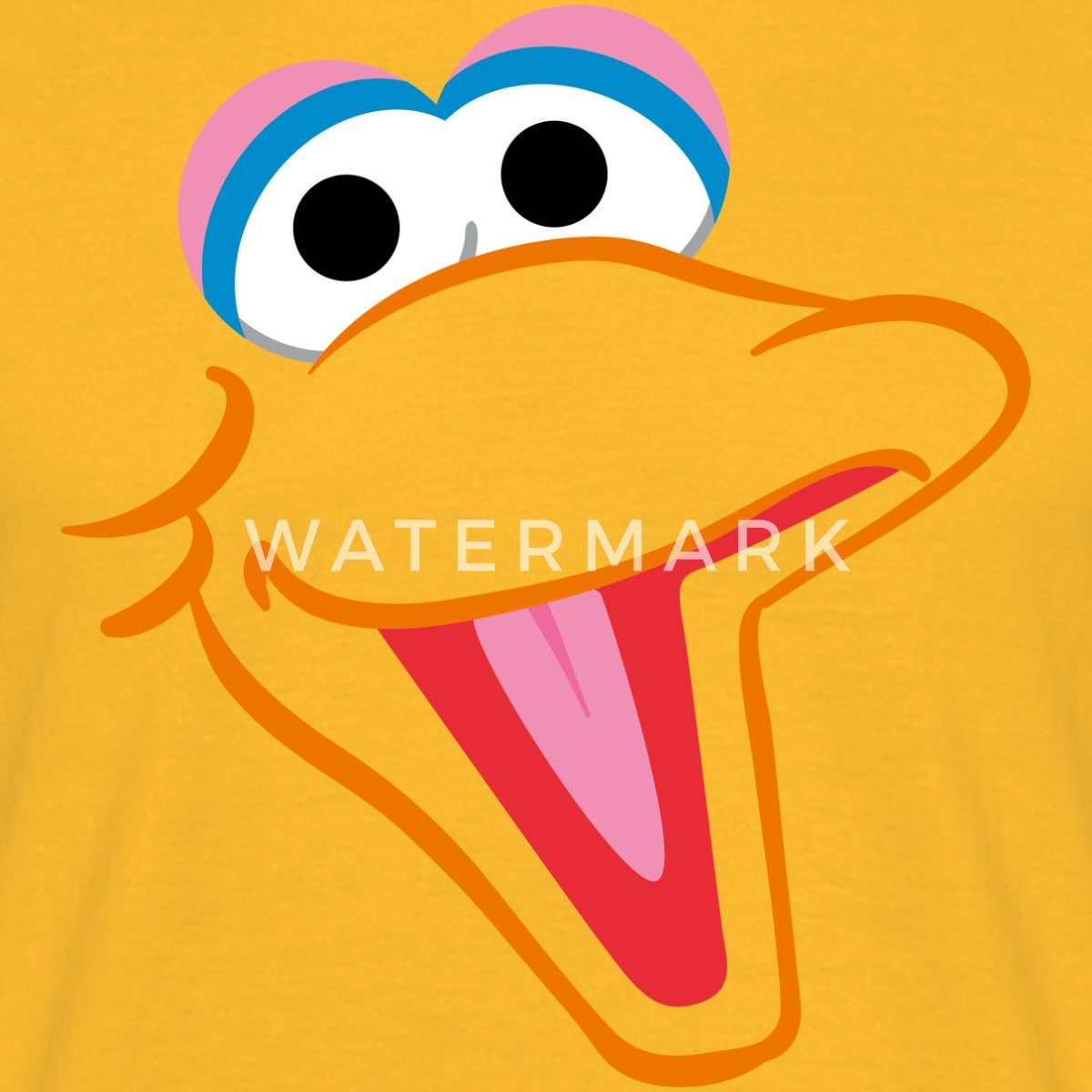 Spreadshirt T-Shirt Sesamstraße Bibo Gesicht Karneval Männer T-Shirt (1-tlg)