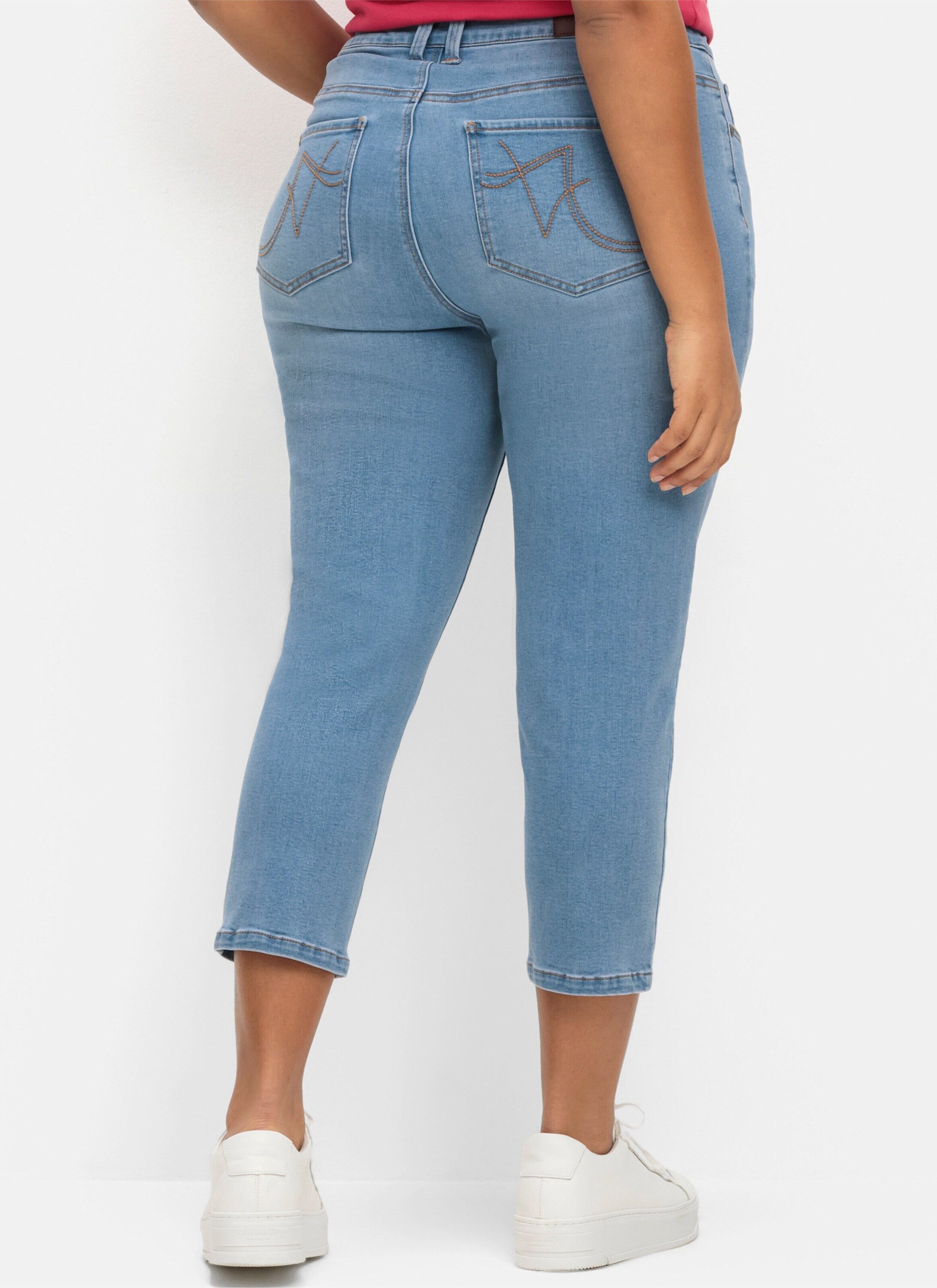 Sheego Bequeme Jeans Stretch-Jeans in 7/8-Länge günstig online kaufen