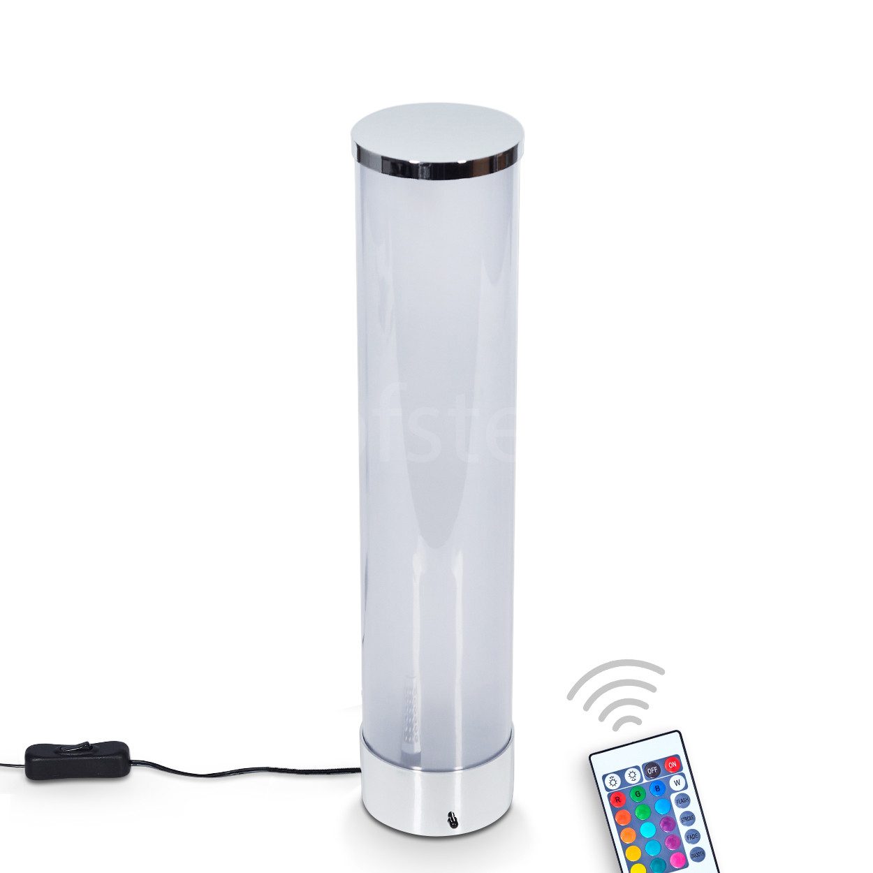 hofstein Tischleuchte »Bagno« aus Metall in chrom, Farbwechsler, dimmbar mi günstig online kaufen