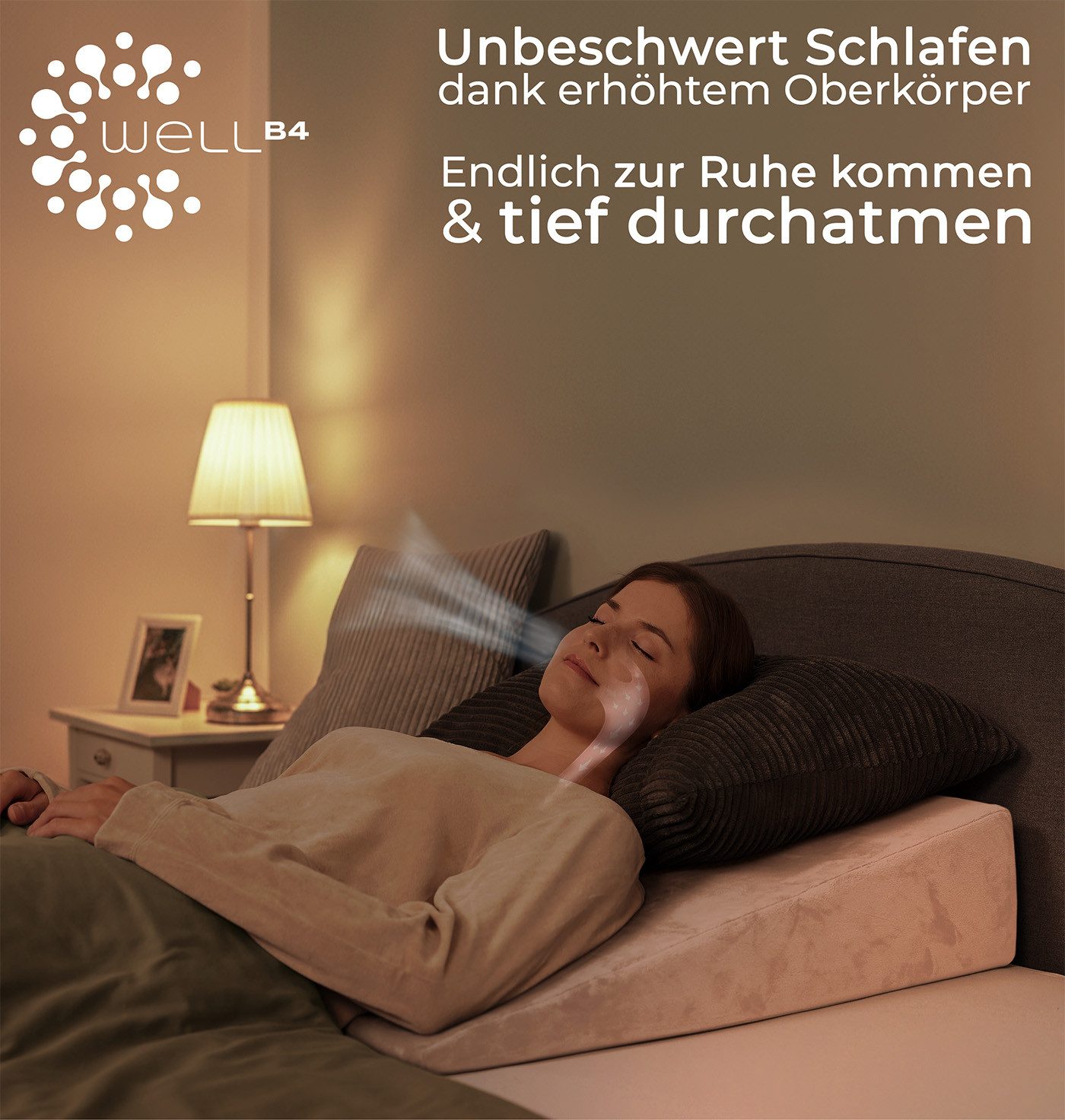 Well B4 Keilkissen für Bett und Couch, Matratzenkeil [mit 2 Liegezonen], Rü günstig online kaufen