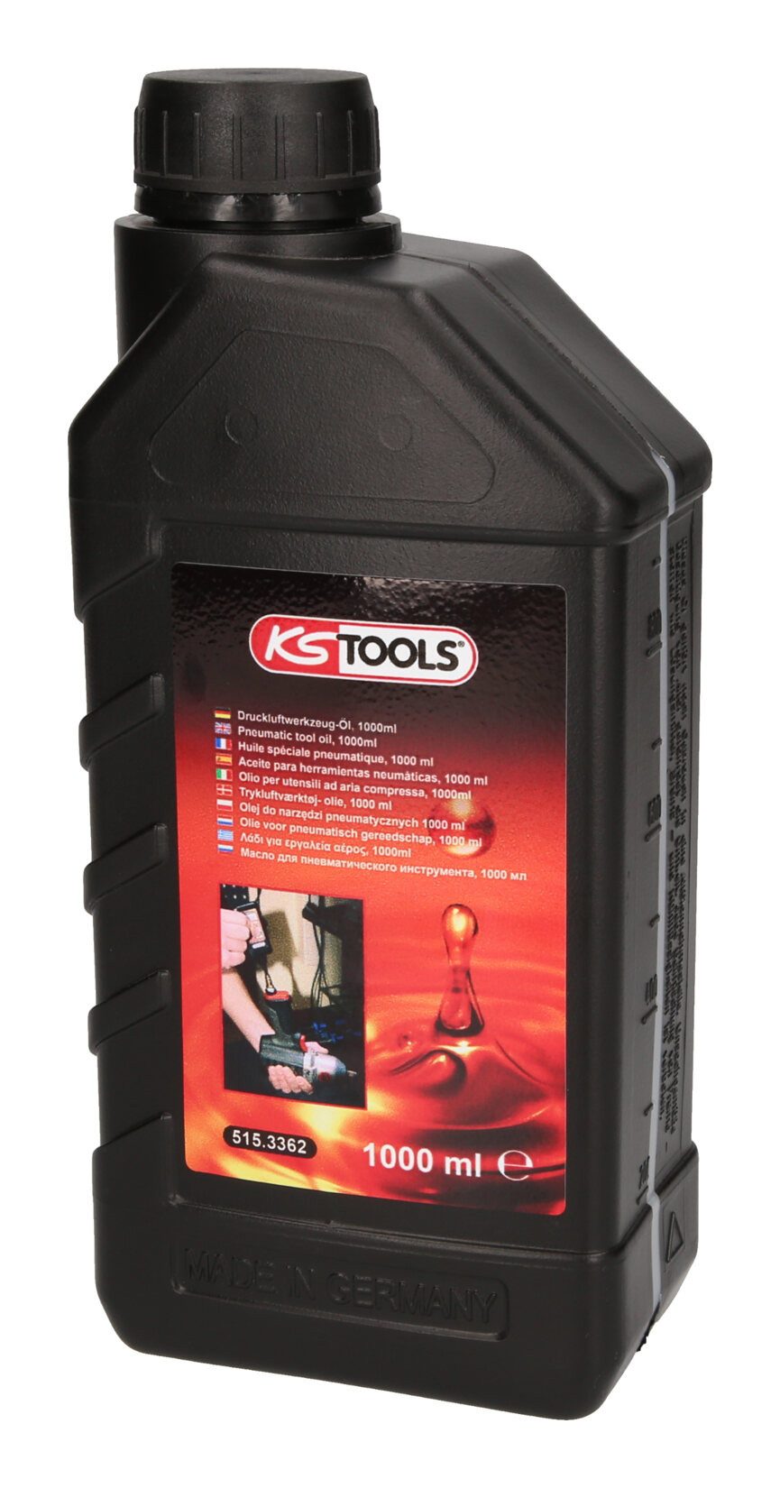 KS Tools Ölkanne, 1 l, Druckluftwerkzeug-Öl, 1000 ml