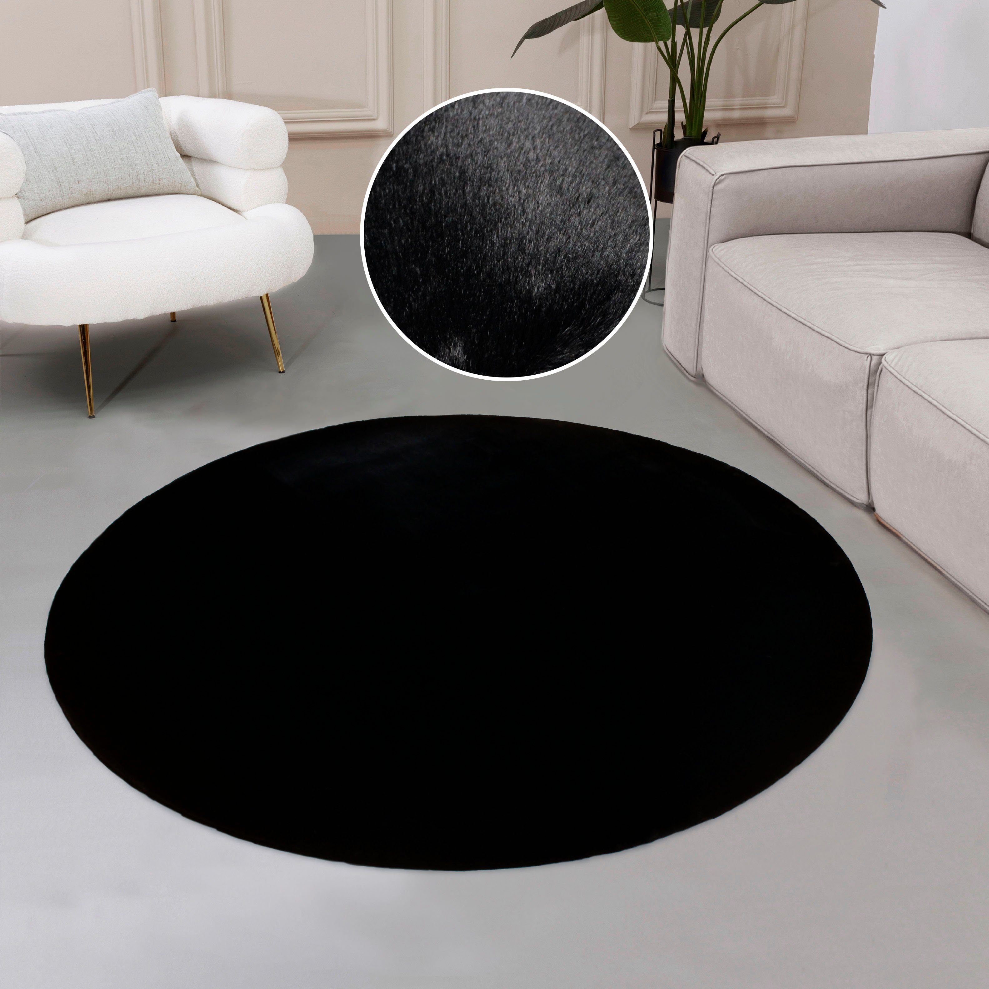 my home Fellteppich Balu, Kunstfell Teppich, günstig online kaufen