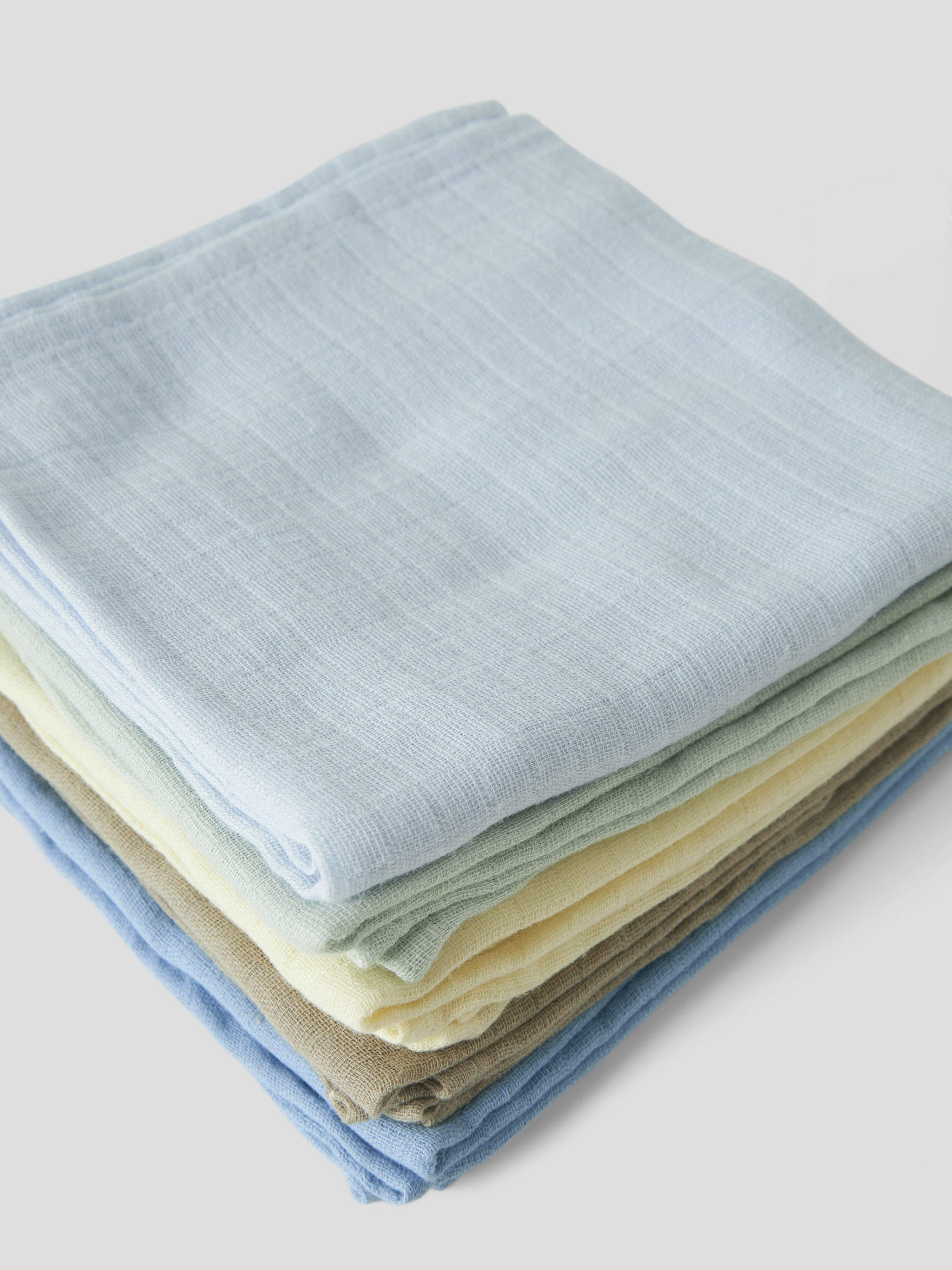 Name It Multifunktionstuch NBNOHAPPY 5P NAPPIES LNOOS, (5-St), aus Baumwolle, bequeme Passform, im 5er-Pack – Bild 4 von 4