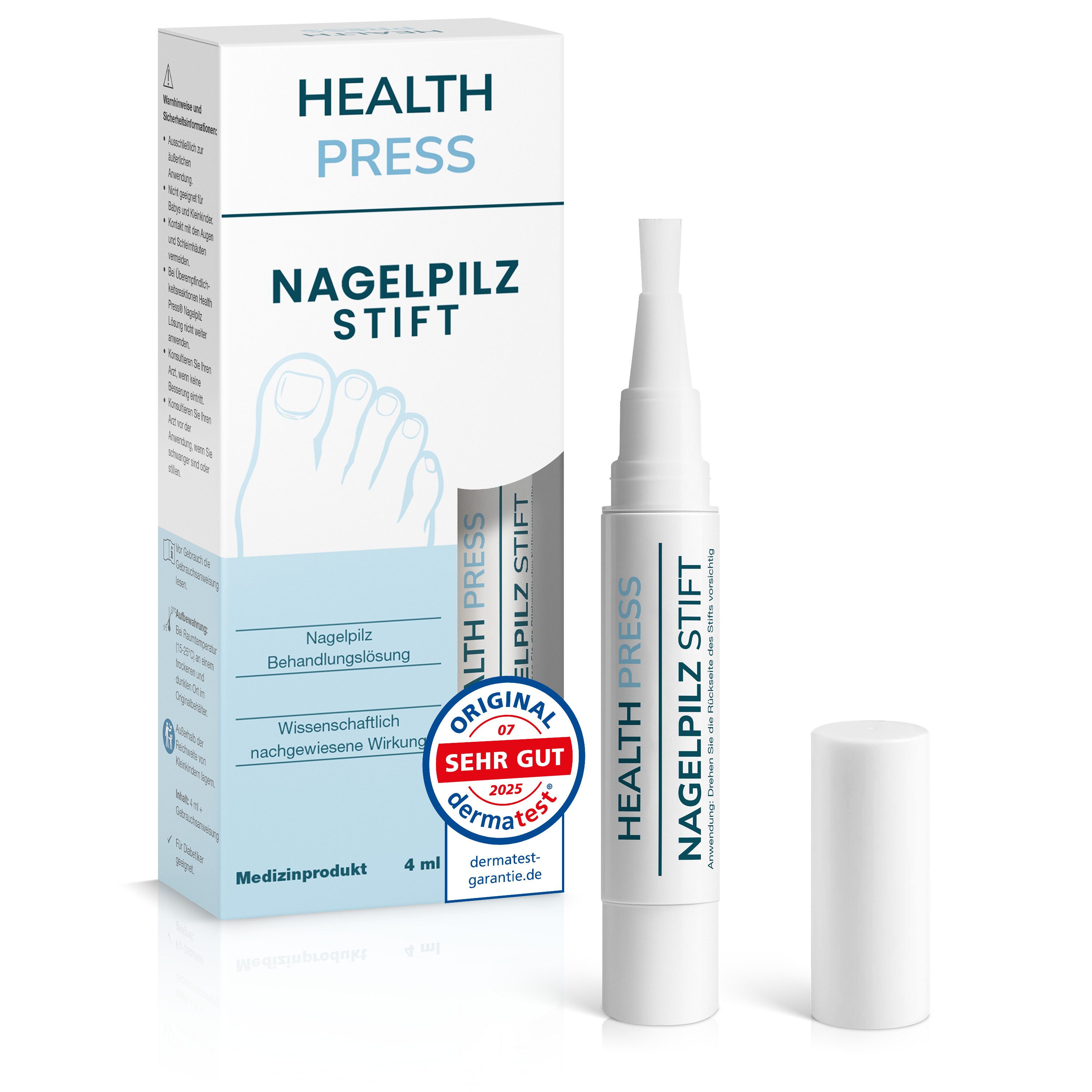 Health Press Nagelpflegestift Nagelpilzkur – Nagelpilz Lack, Medizinprodukt