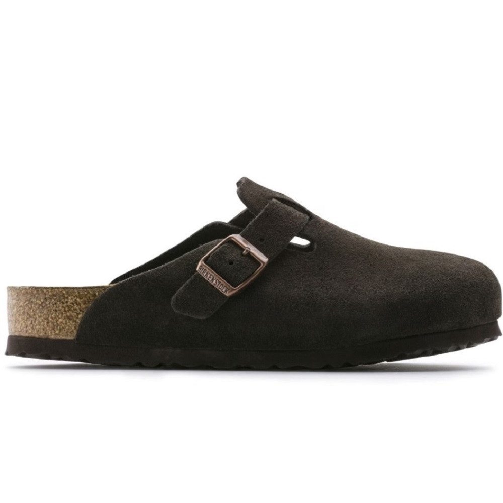 Birkenstock Boston BS Unisex Sandalen Pantolette Leder Schmale Weite 066046 günstig online kaufen