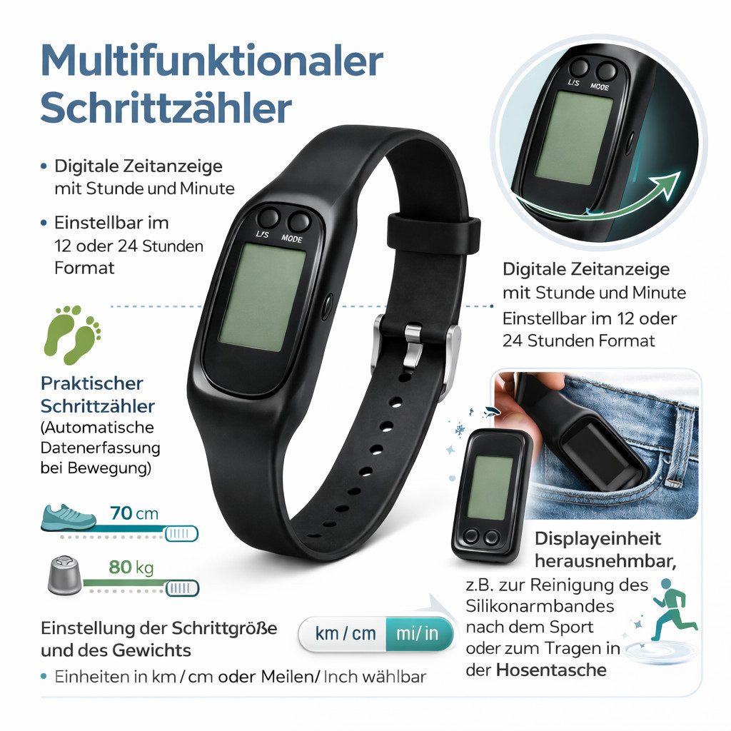 Miraval Quarzuhr Miraval Digitale Sportuhr mit Schrittzähler, Schrittzähler günstig online kaufen