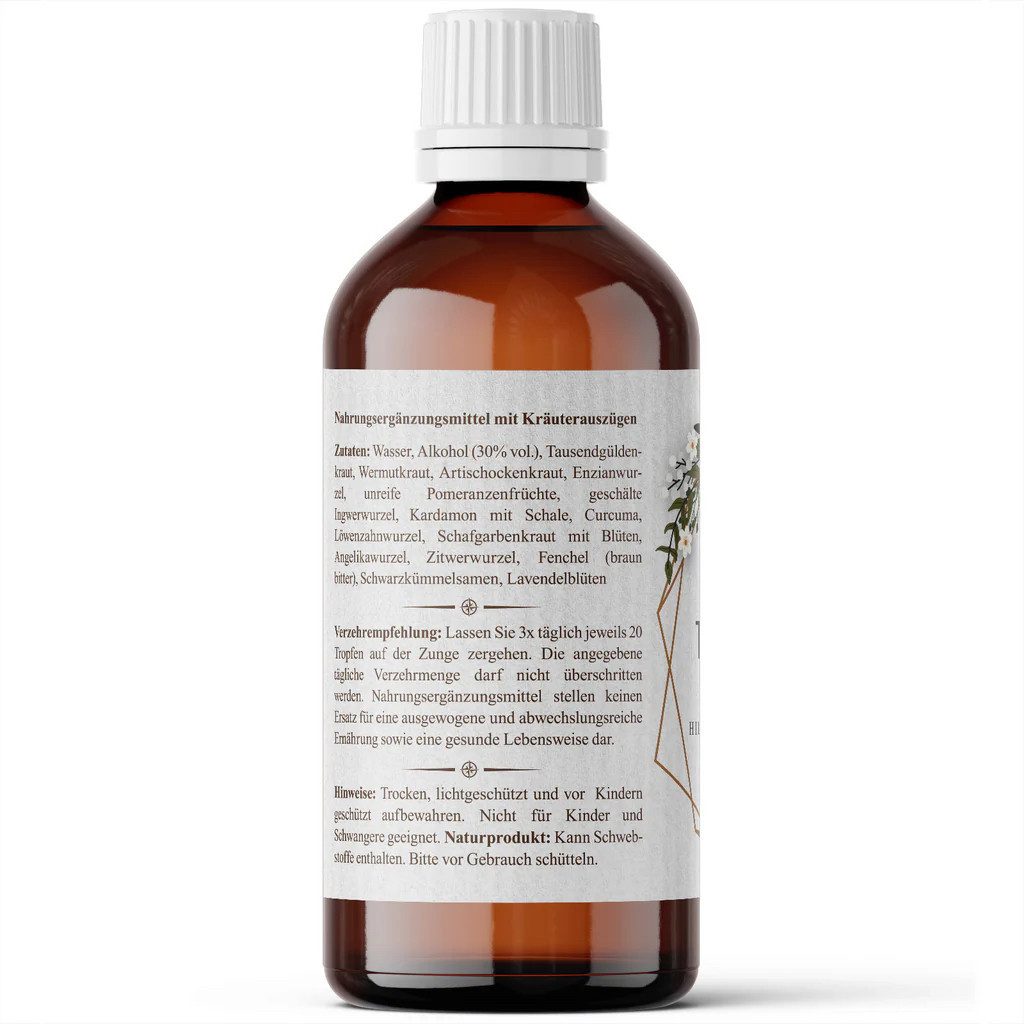 Nordic Pure® Nordic Pure Bittertropfen Tropfen, mit 15 Kräuter nach Hildegard von Bingen à 100 ml