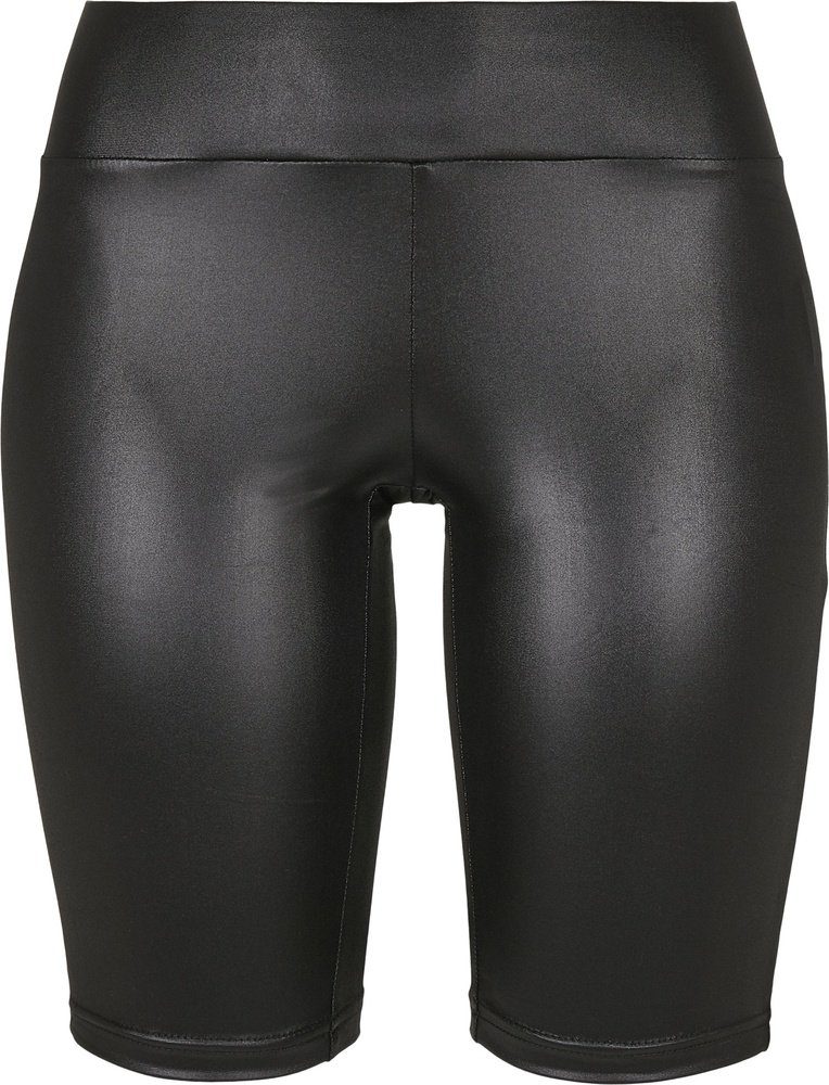 Stoffhose Urban Classics Damen Ladies Synthetic Leather Cycle Shorts