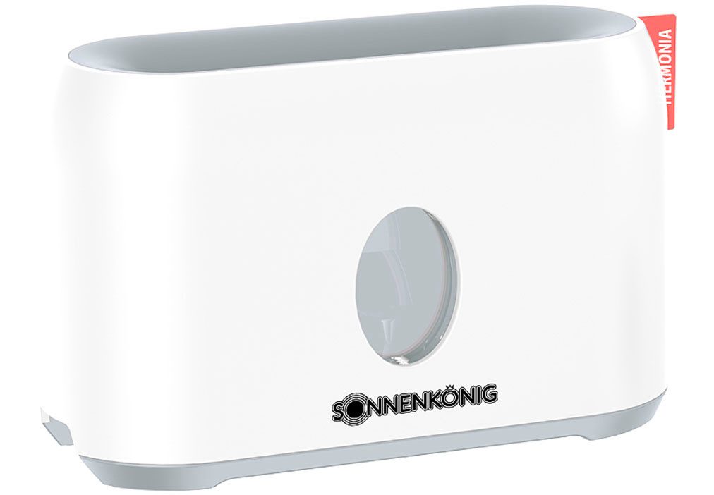 Sonnenkönig Luftbefeuchter Hermonia, Flammeneffekt, USB C-Typ, Auto-Off, Tankgröße 200ml, 0,2 l Wassertank, Fernbedienung, Timer, laufruhig, einfache Bedienung, elegantes Design