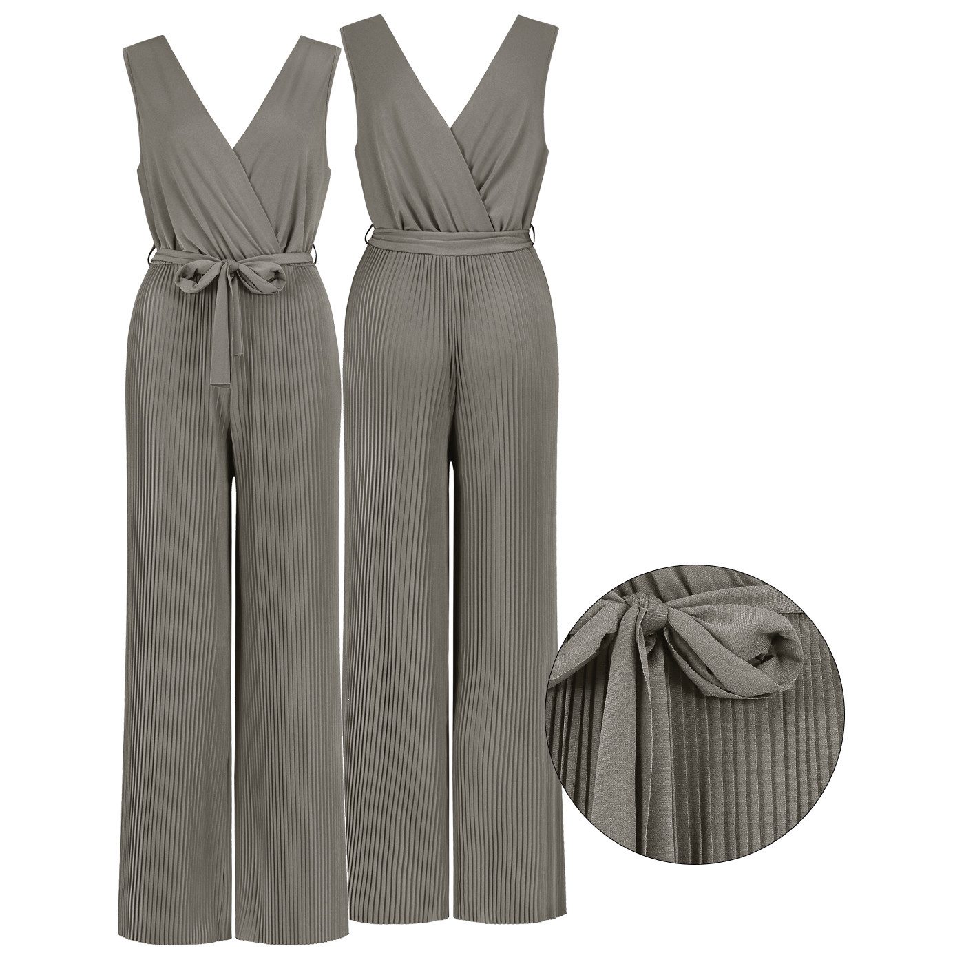 SUBLEVEL Overall Damen Overall Jumpsuit lange Hose Binde Gürtel Einteiler P günstig online kaufen
