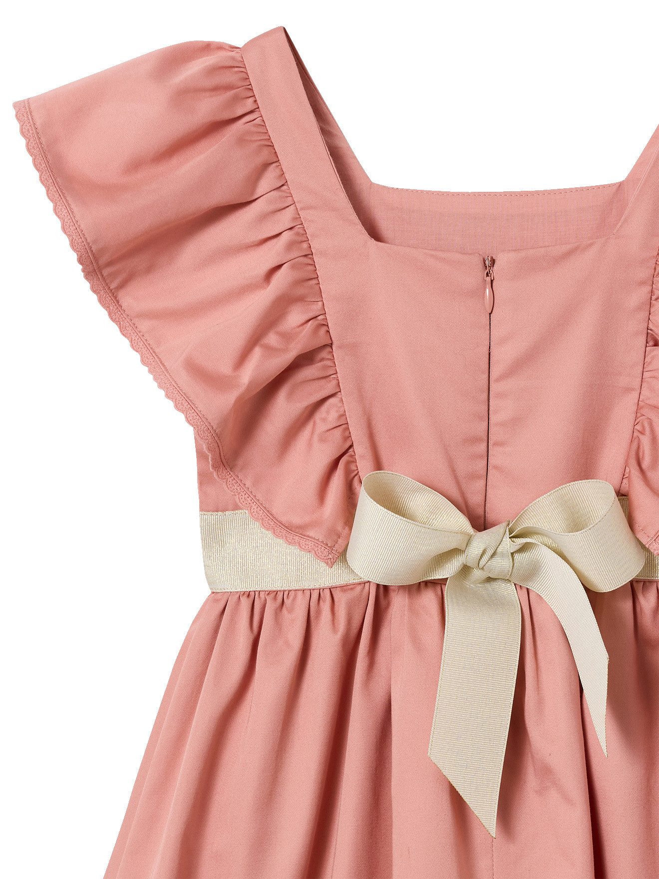 vertbaudet Minikleid Festliches Mädchen Kleid mit goldenem Gürtel