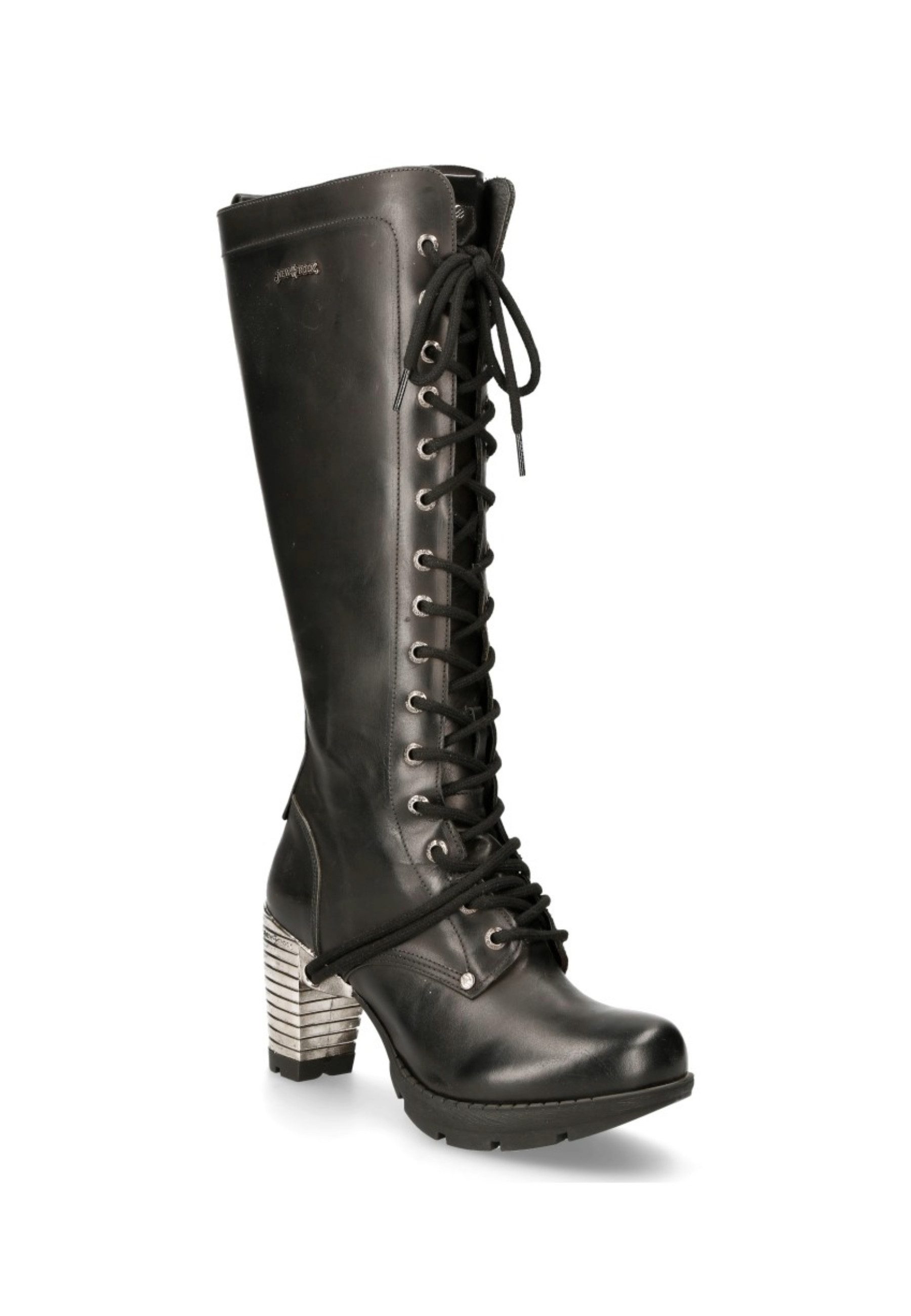 NEW ROCK M-TR005-S1 High-Heel-Stiefel Rebellischer Glamour in Hochwertigem Rindsleder