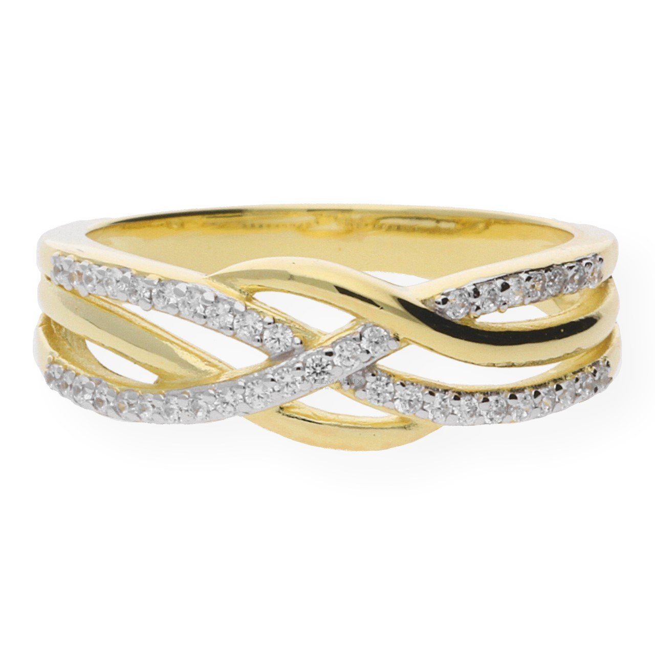 JuwelmaLux Fingerring JuwelmaLux Ring Silber 925/000 vergoldet mit Zirkonia JL10-07-0261 52 (kein Set, 1-tlg)