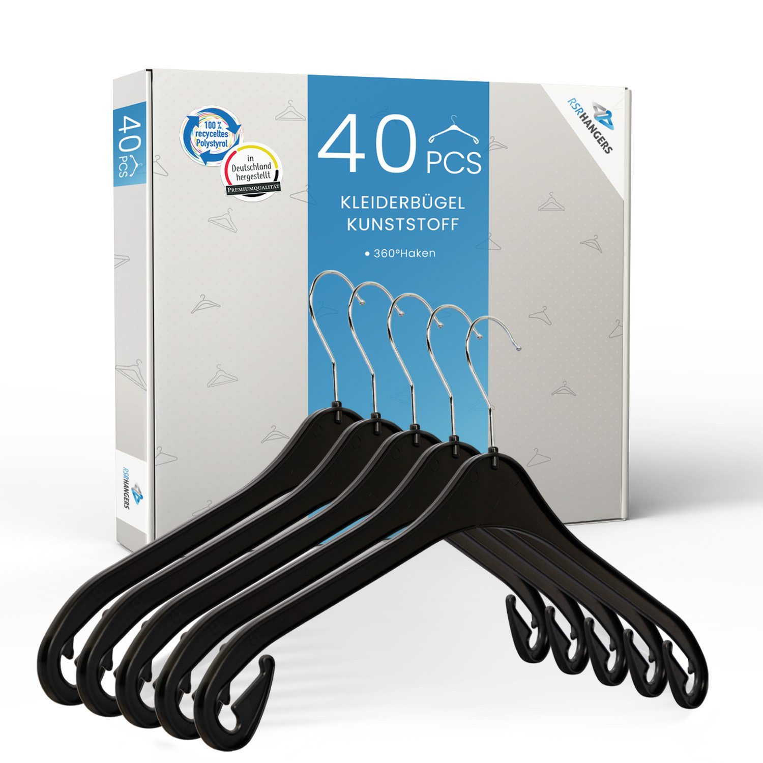 RSR Hangers Kleiderbügel NA 43 Schwarz günstig online kaufen