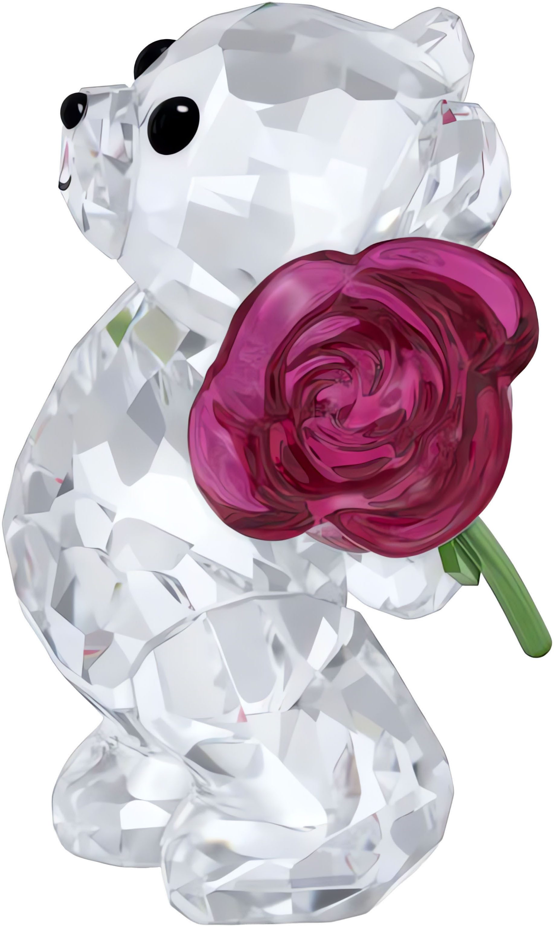 Swarovski Dekofigur Kristallfigur Sammelfigur Kris Bär Eine Rose voller Liebe (1 St), Swarovski® Kristall – Bild 4 von 4
